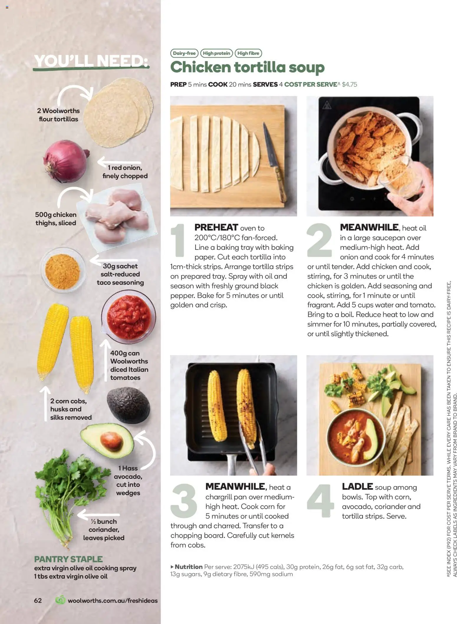 Woolworths catalogue - valid from 01.05.2026 | Page: 62 | Products: Chicken, Tomatoes, Olive oil, Soup