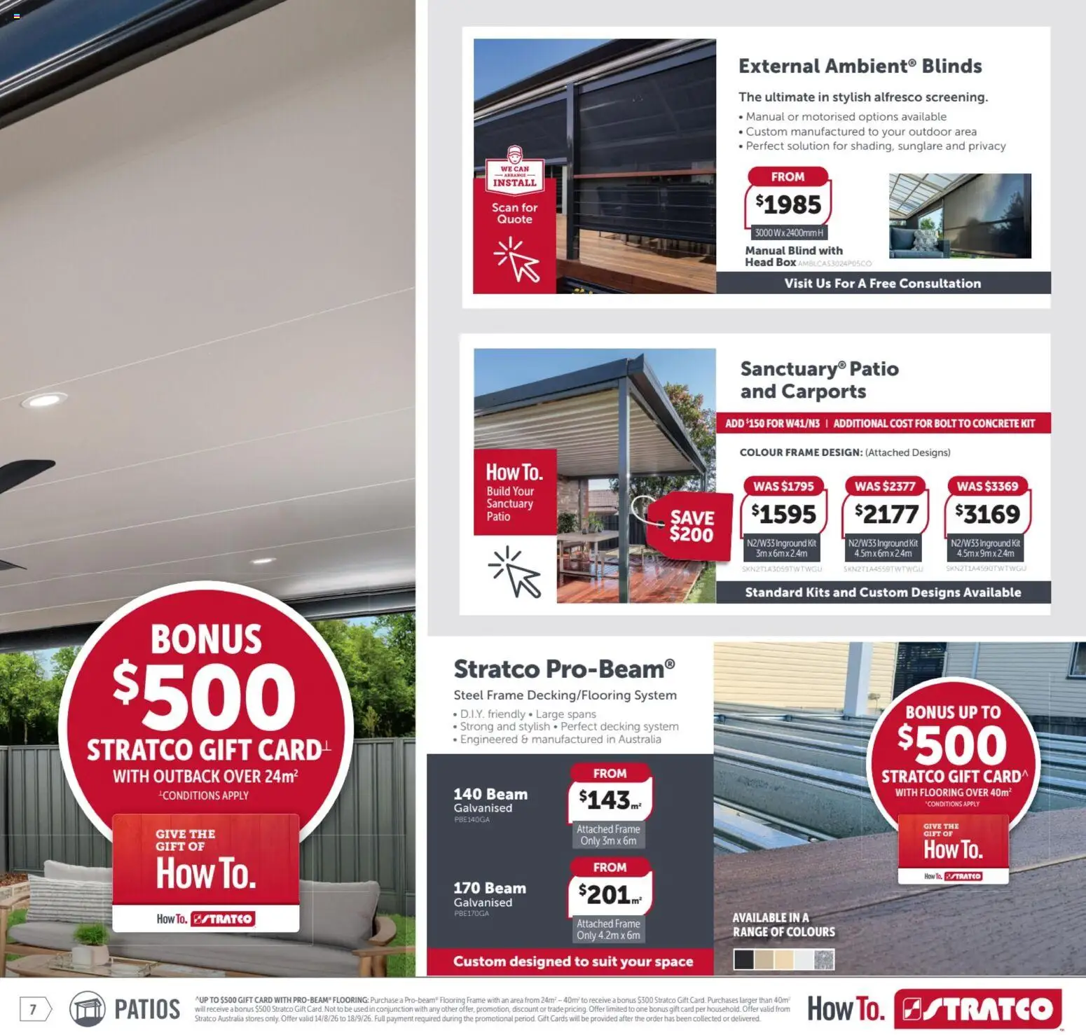 Stratco catalogue - valid from 14/08/2026 | Page: 7 | Products: Blinds, Box, Kits, Flooring
