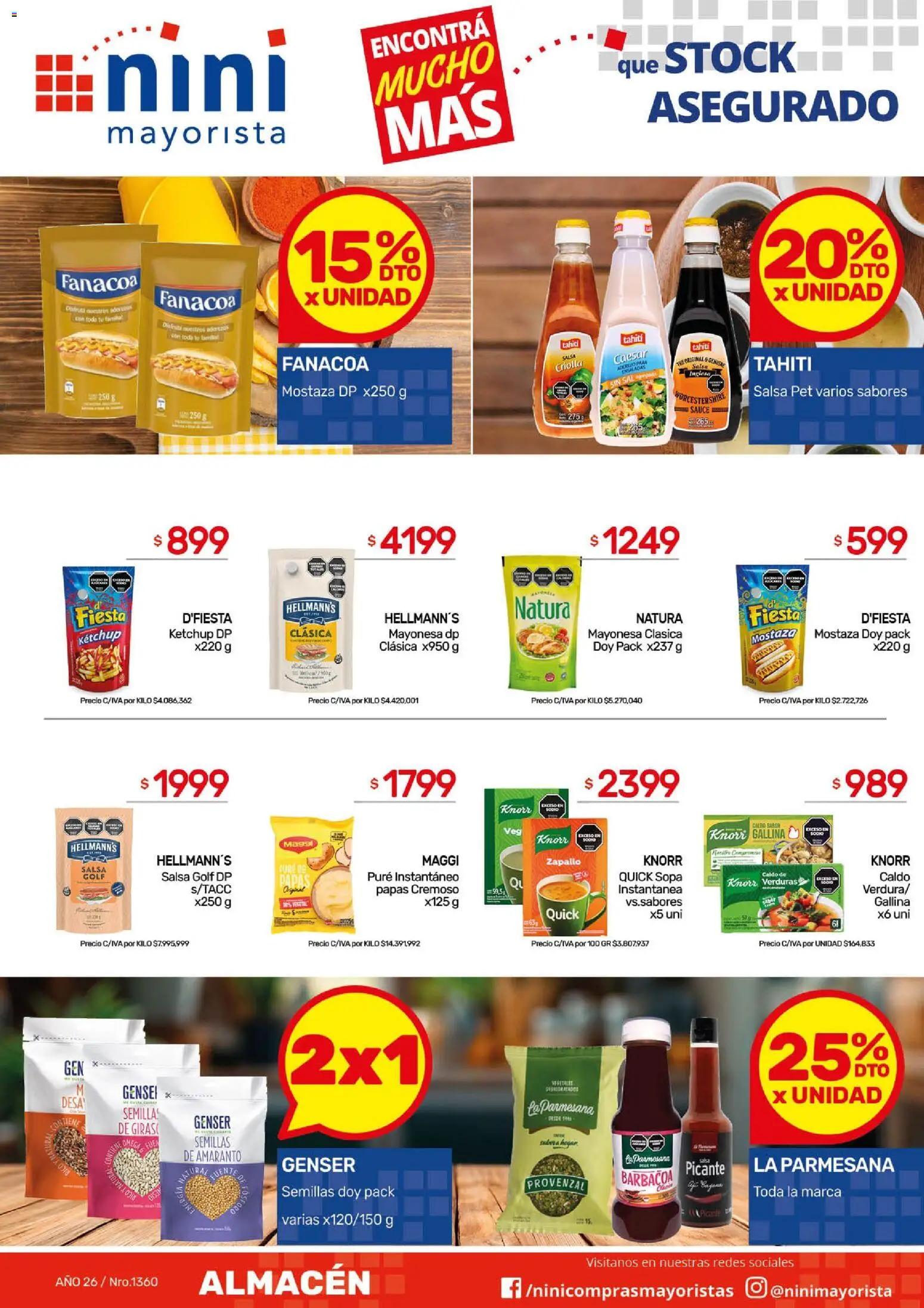 NINI Mayorista ofertas │ válido desde el 18.05.2026 | Página: 21 | Productos: Zapallo, Mayonesa, Mostaza, Provenzal