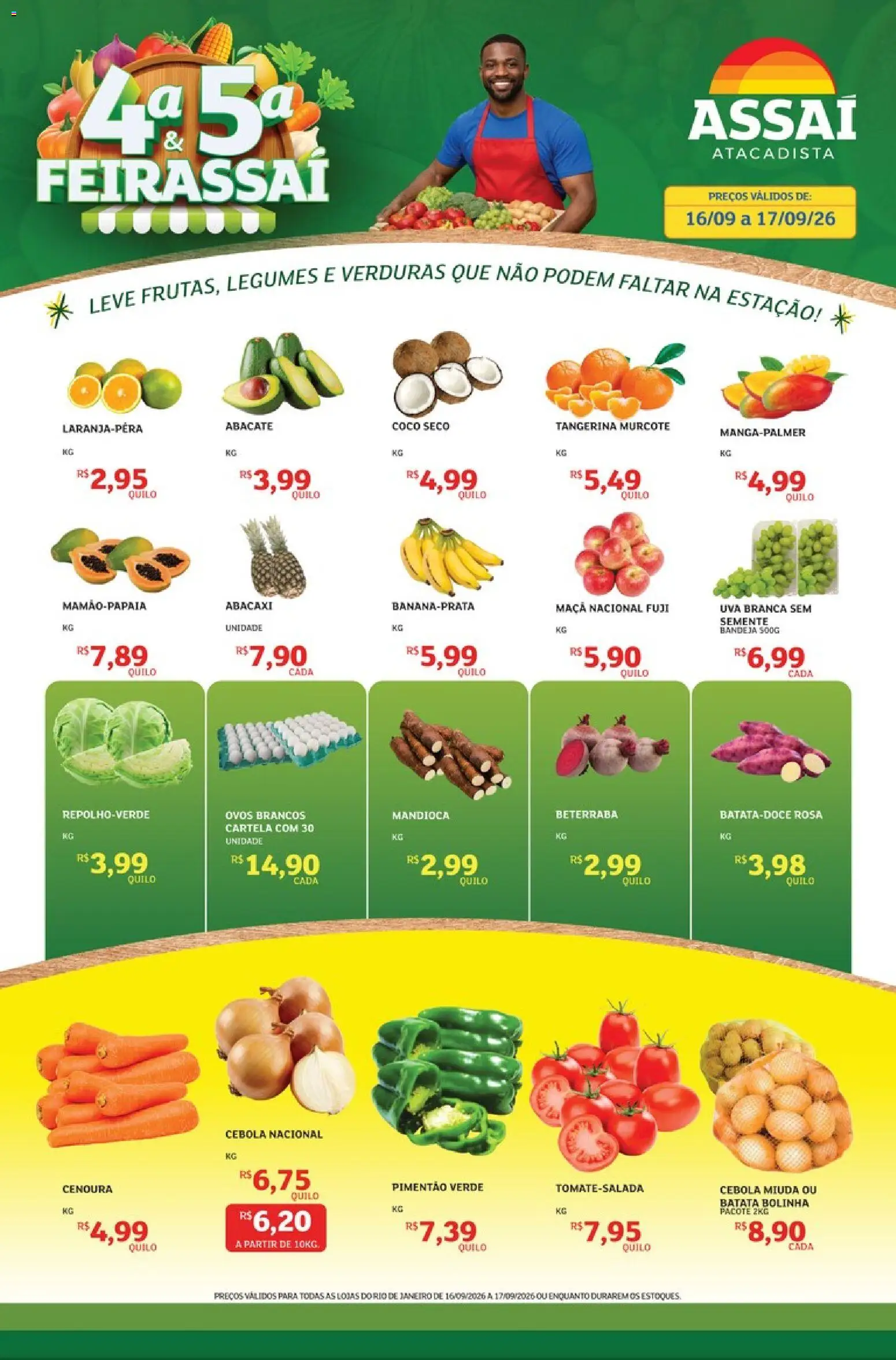 Assaí Atacadista Folheto - válido de 16/09/2026 | Página: 1 | Produtos: Coco, Beterraba, Cebola, Legumes