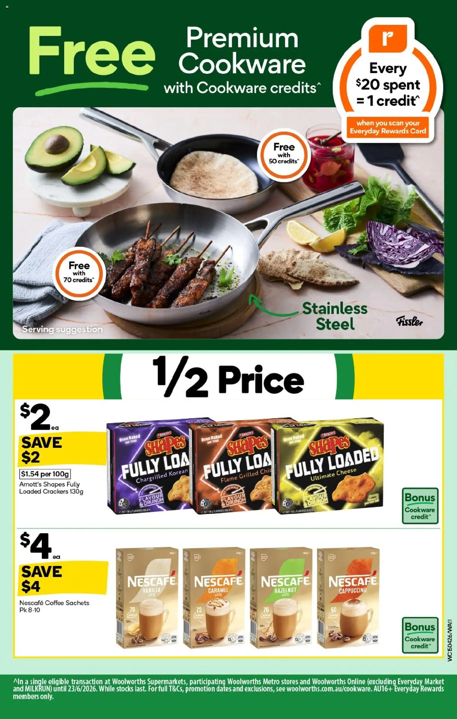Woolworths catalogue - valid from 15.04.2026 | Page: 11 | Products: Crackers, Coffee, Cookware, Nescafe