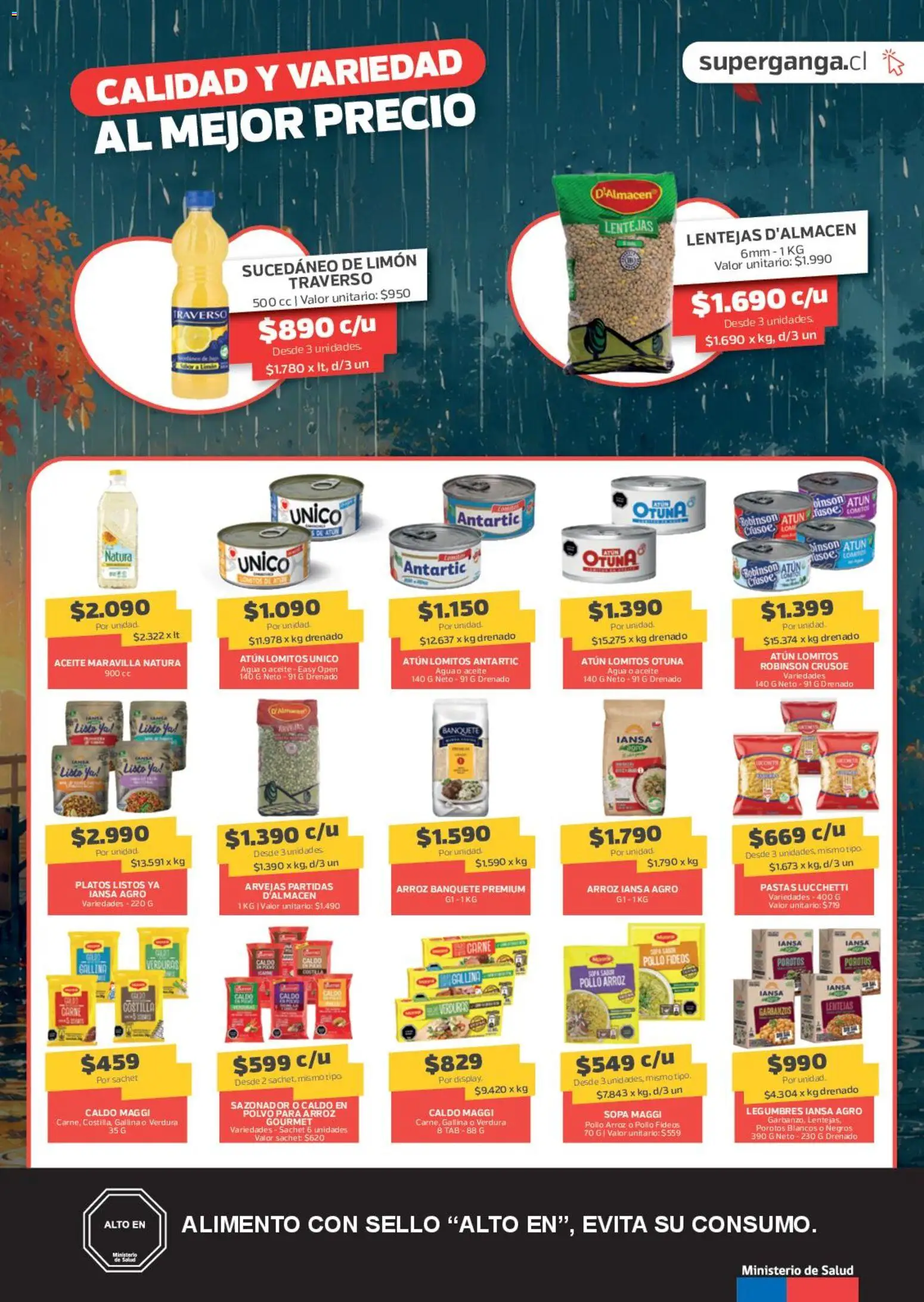 Super Ganga Ofertas │ válido desde el 08.07.2026 | Página: 3 | Productos: Sopa, Polvo, Porotos, Arvejas