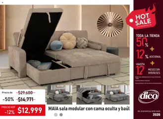 Vista previa de Muebles Dico Hot Sale, nuevo folleto de la tienda, válido en México a partir del 25.05.2026 | Página: 15 | Productos: Cama, Modular