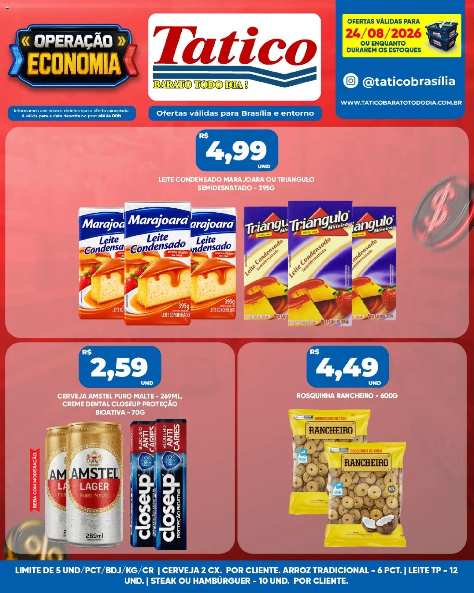 Tatico Folheto - válido de 25/08/2026 | Página: 21 | Produtos: Steak, Leite, Rosquinha, Leite condensado