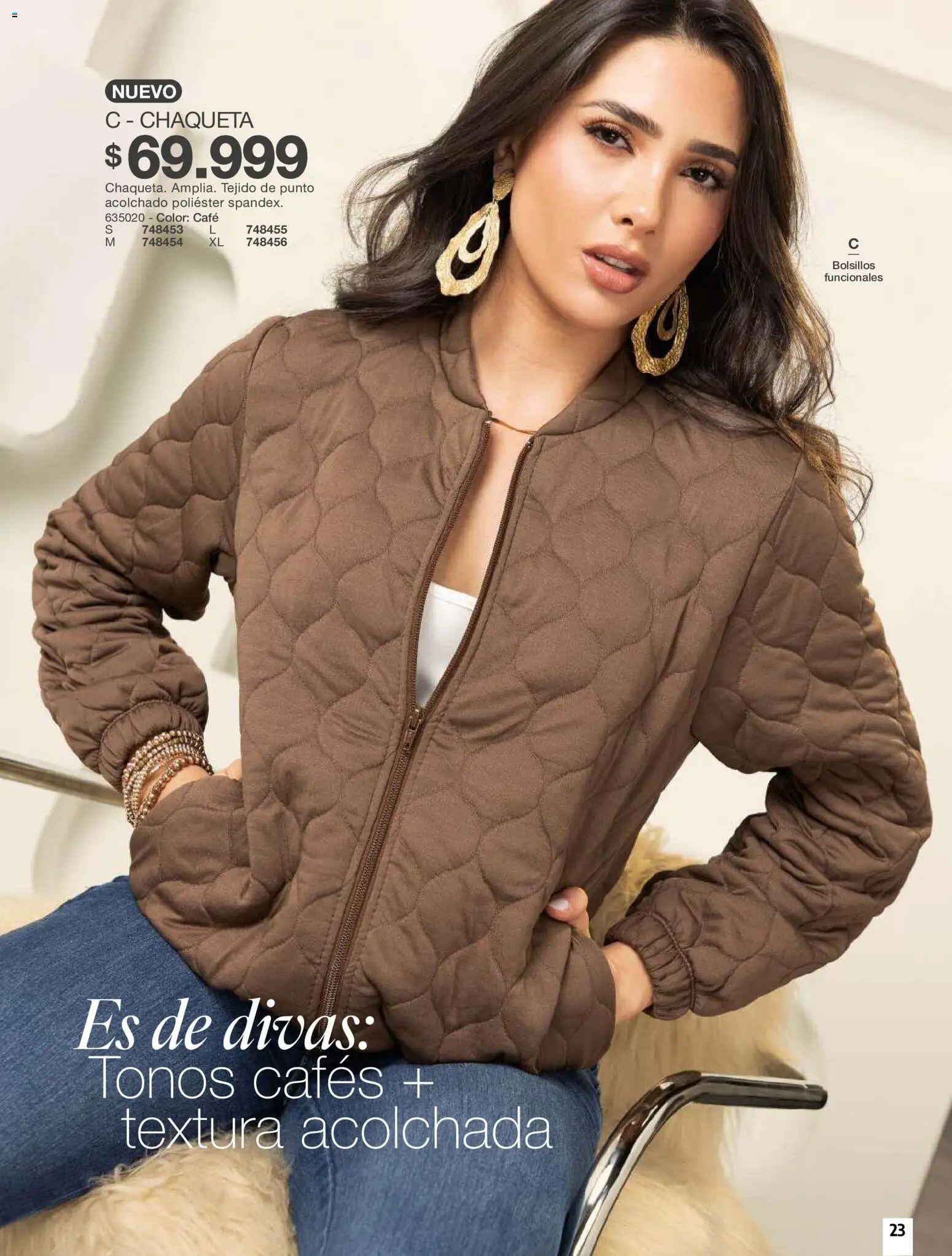 Carmel revista - valida desde el 01/07/2026 | Página: 23 | Productos: Bolsillos, Chaqueta, Café