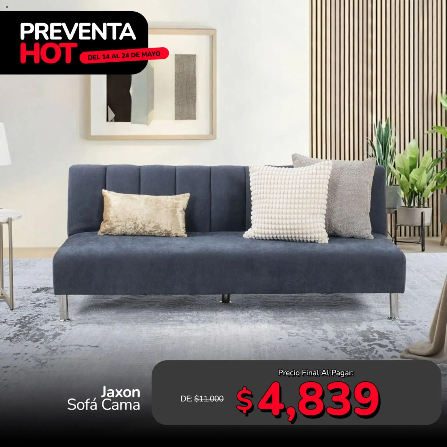 Nuevas ofertas de Muebles Dico válidas en toda la República Mexicana desde el 14.05.2026. ¡Encuentra las mejores ofertas en Muebles Dico Preventa Hot! | Página: 4 | Productos: Sofá, Cama