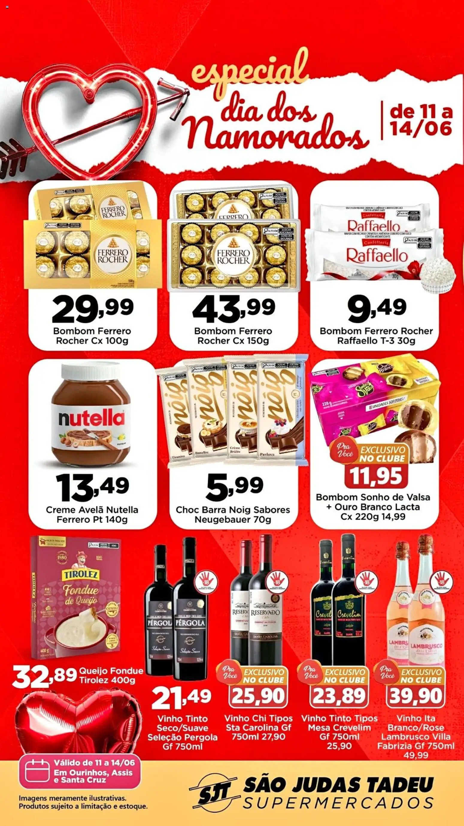 São Judas Tadeu Folheto - válido de 11.06.2026 | Página: 1 | Produtos: Mesa, Queijo, Neugebauer, Avelã
