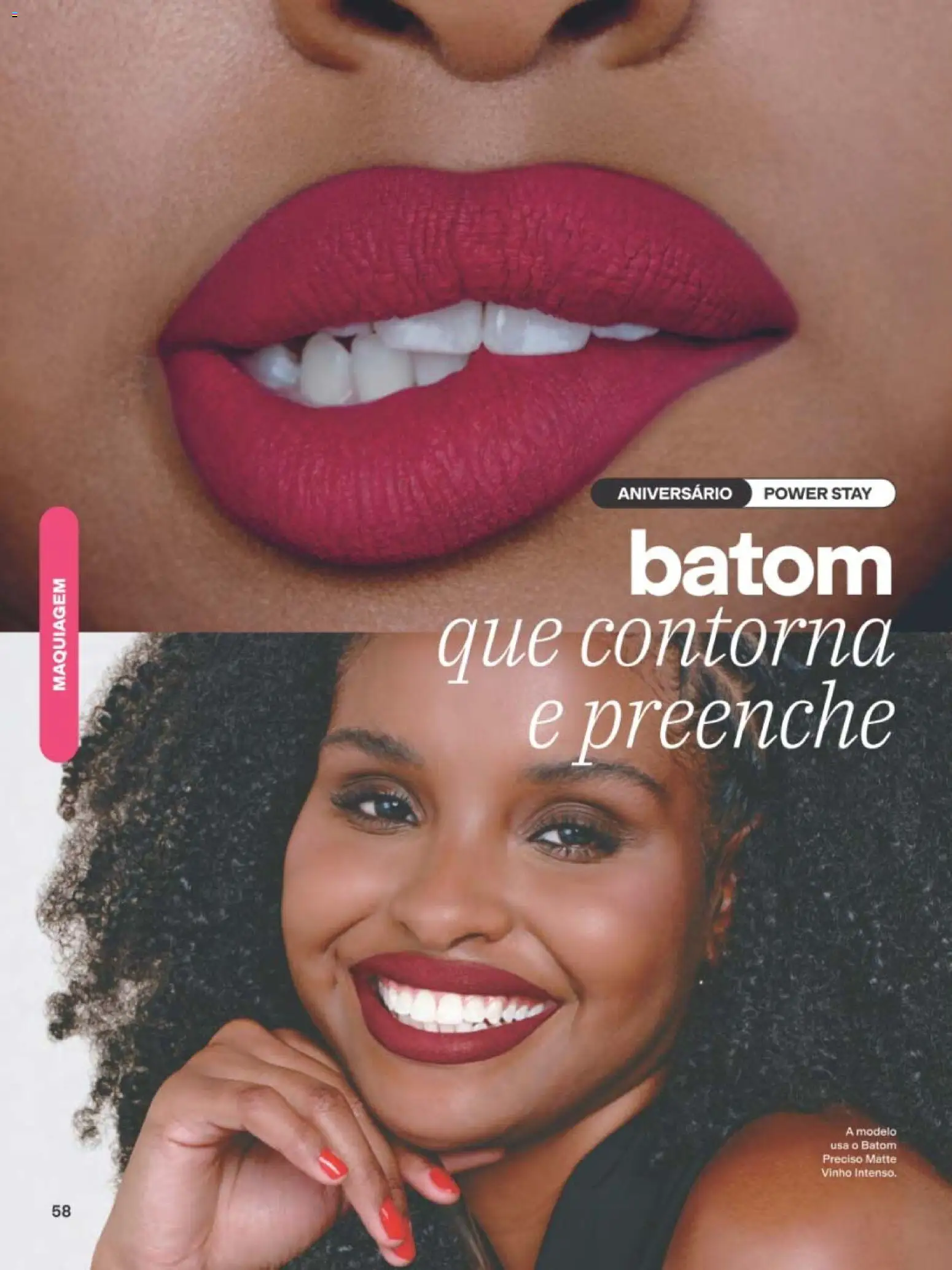Avon Folheto - válido de 29/06/2026 | Página: 58 | Produtos: Maquiagem, Batom, Vinho