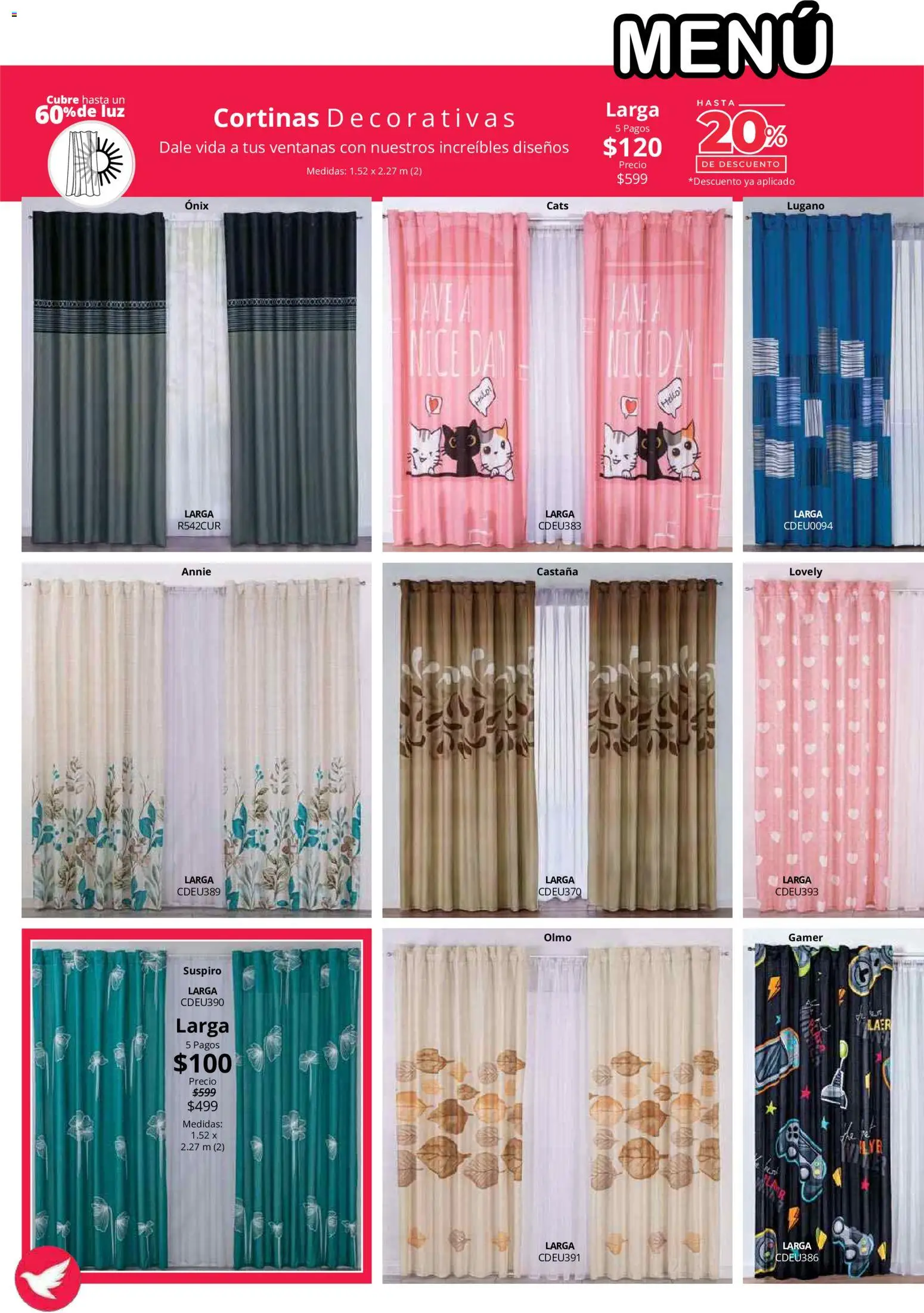 Nuevas ofertas de Colchas Concord válidas en toda la República Mexicana desde el 01/08/2026. ¡Encuentra las mejores ofertas en Colchas Concord catálogo! | Página: 176 | Productos: Cortinas