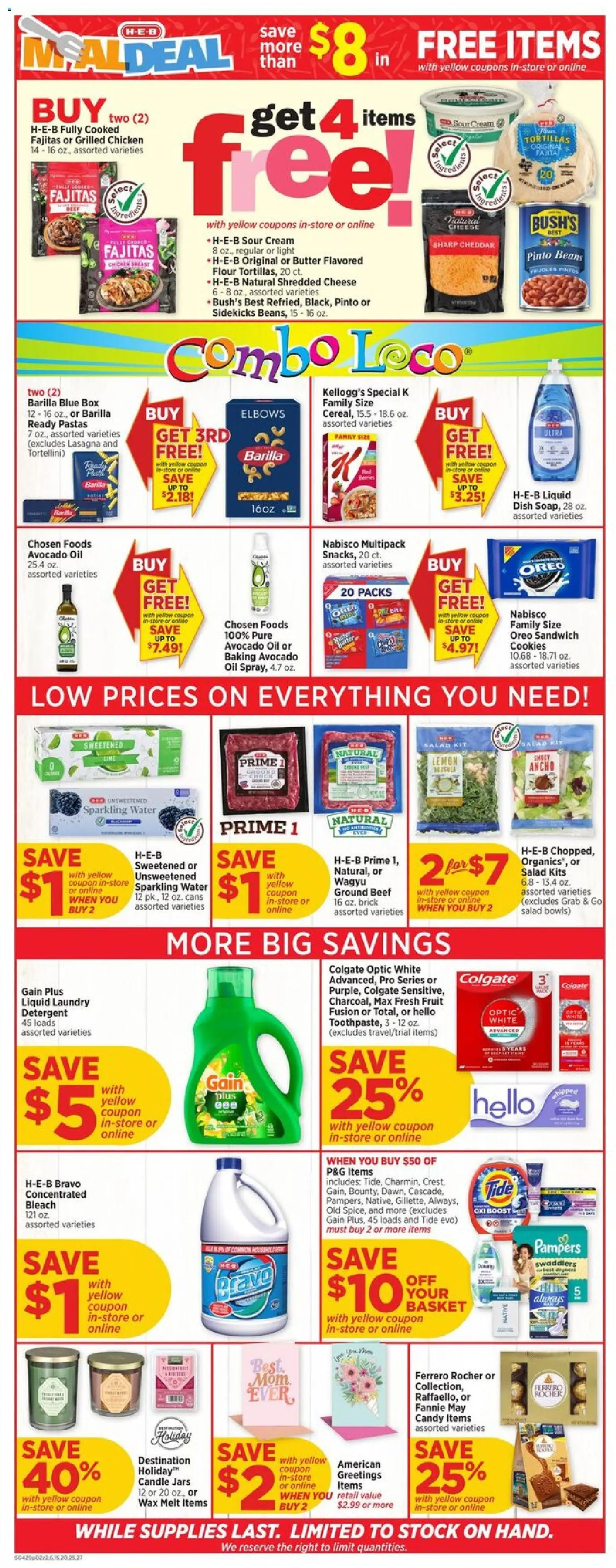 H-E-B Weekly Ad - valid from 29.04.2026 | Page: 2 | Products: Fusion, Basket, Cookies, Avocado