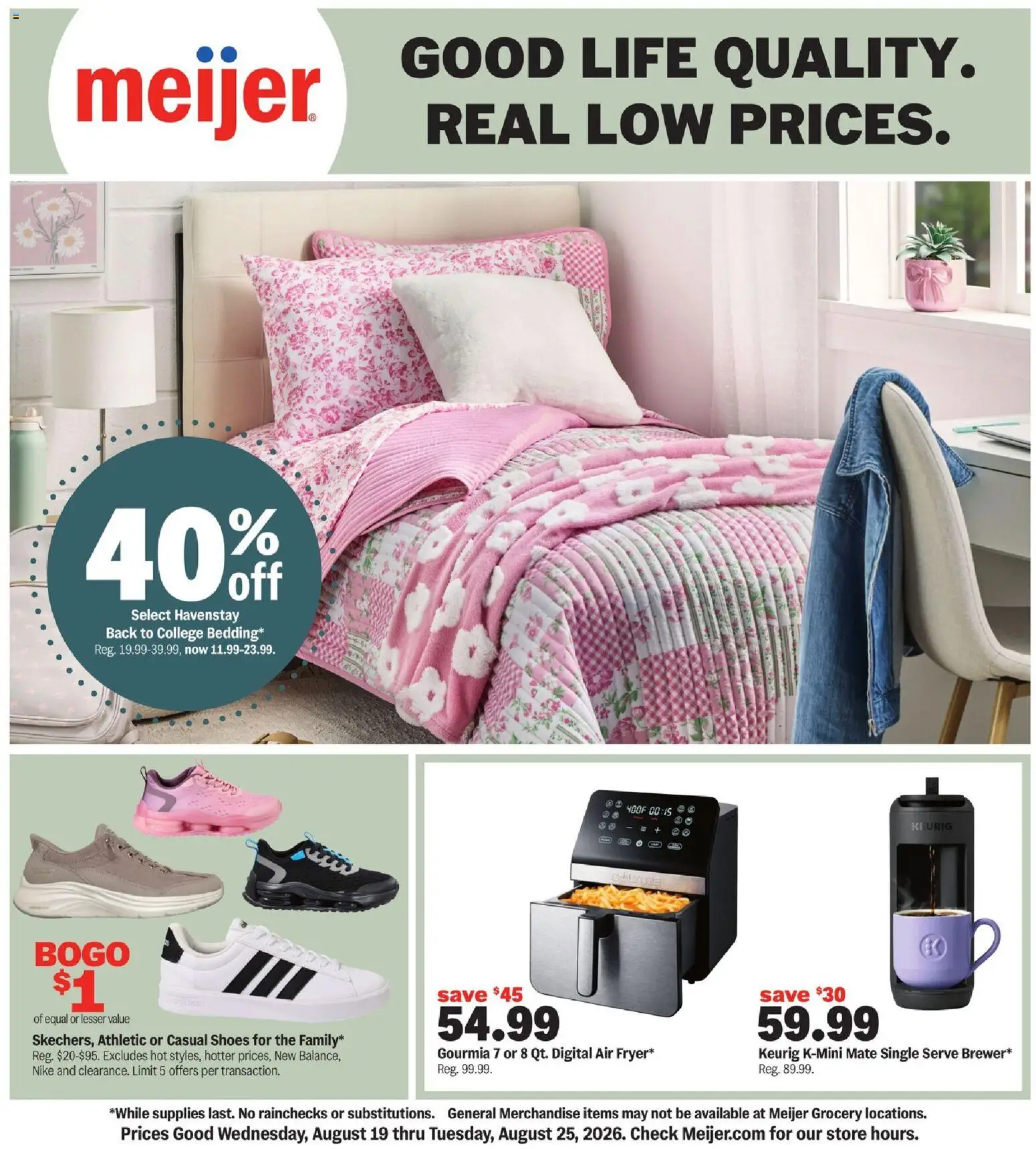 Meijer Good Life Quality Real Low Prices - valid from 08/19/2026 | Page: 1