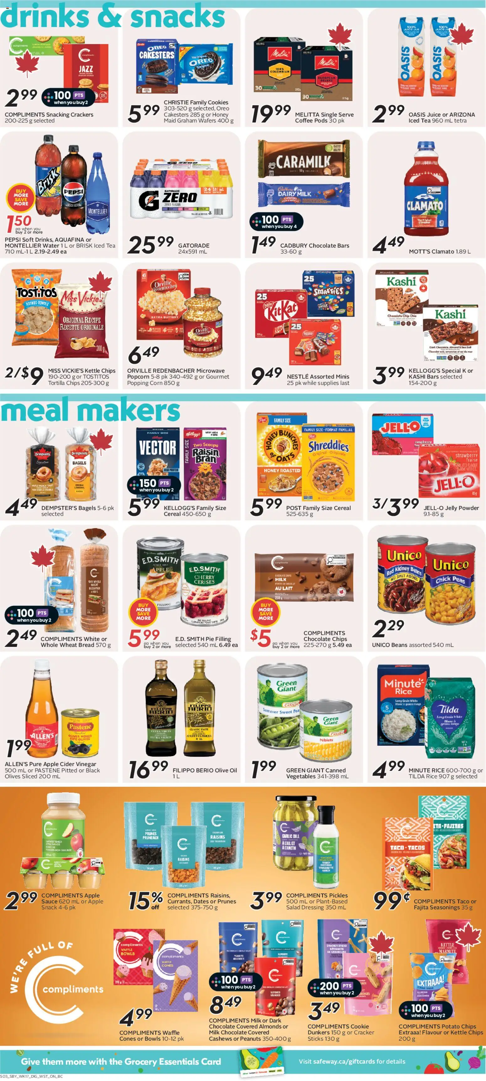 Safeway flyer valid from Aug 20, 2026 | Page: 11 | Products: Oreo, Almonds, Cider, Protein