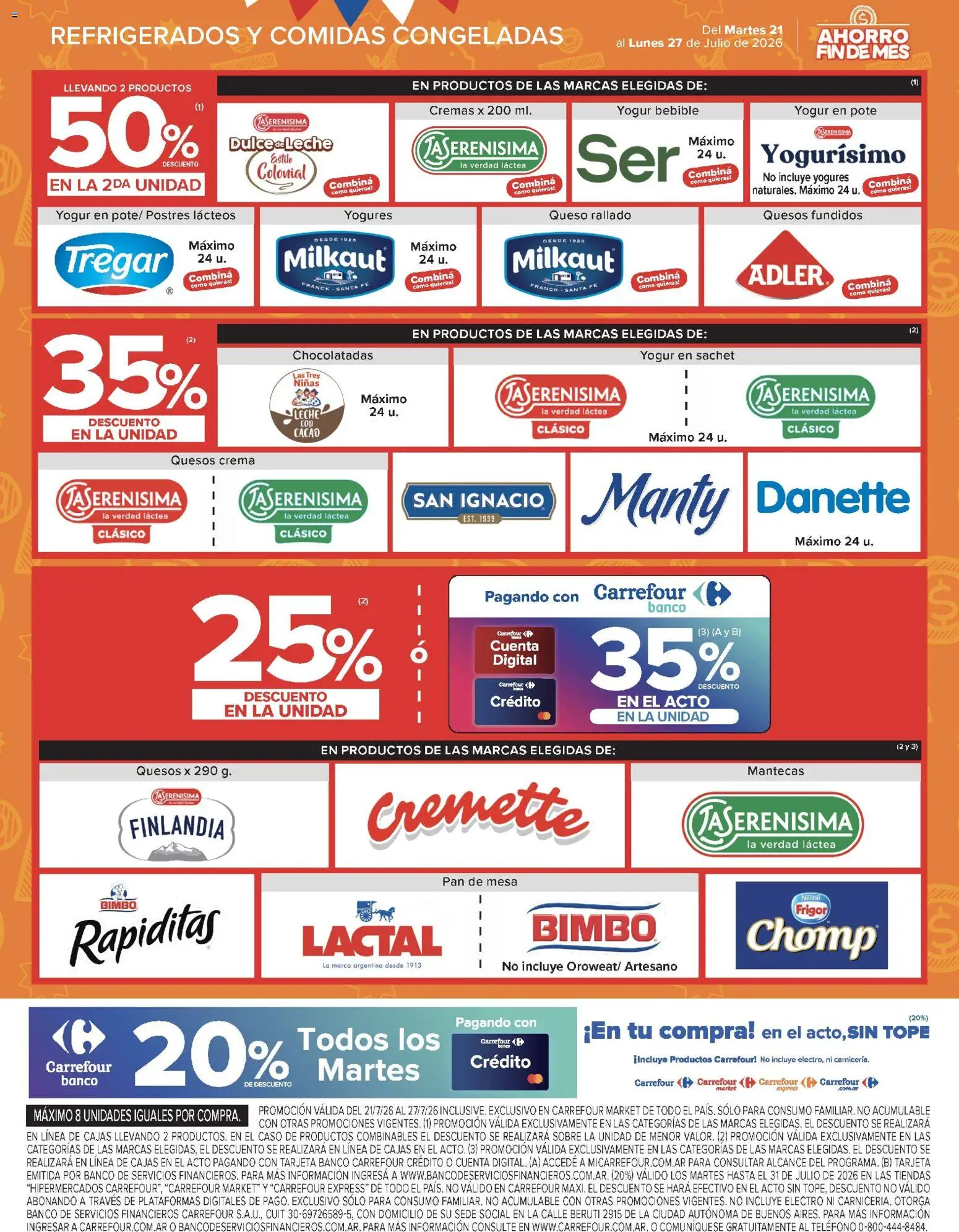 Carrefour Market catálogo │ válido desde el 21/07/2026 | Página: 9 | Productos: Mesa, Queso, Yogur, Té