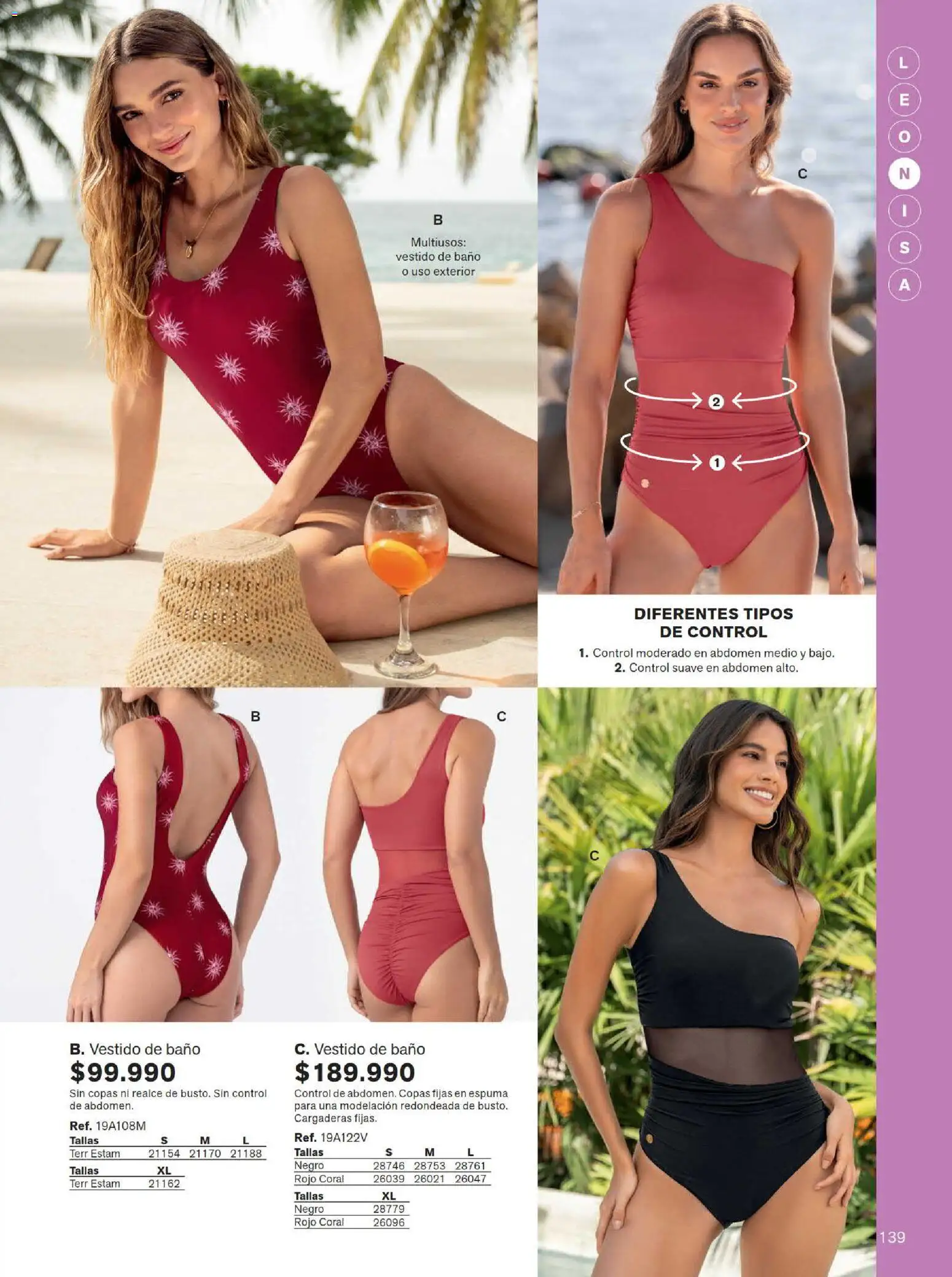 Leonisa revista - valida desde el 15/07/2026 | Página: 139 | Productos: Espuma, Baño, Vestido, Vestido de baño
