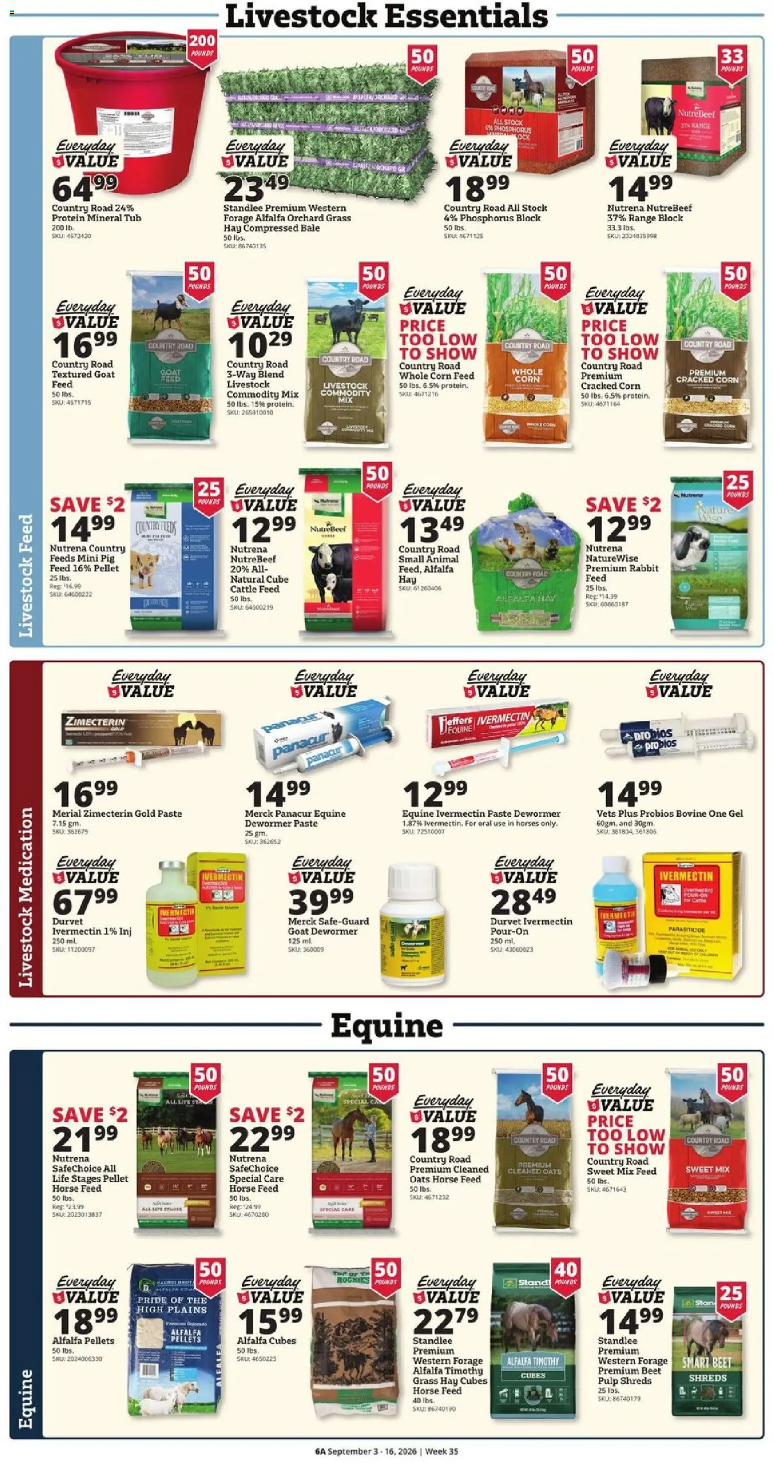 Rural King Weekly Ad - valid from 09/03/2026 | Page: 8 | Products: Corn, Rabbit, Beef, Beet