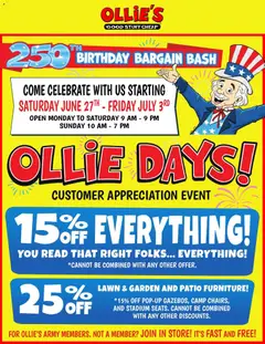 Preview of Ollie's weekly ads valid from 06/30/2026