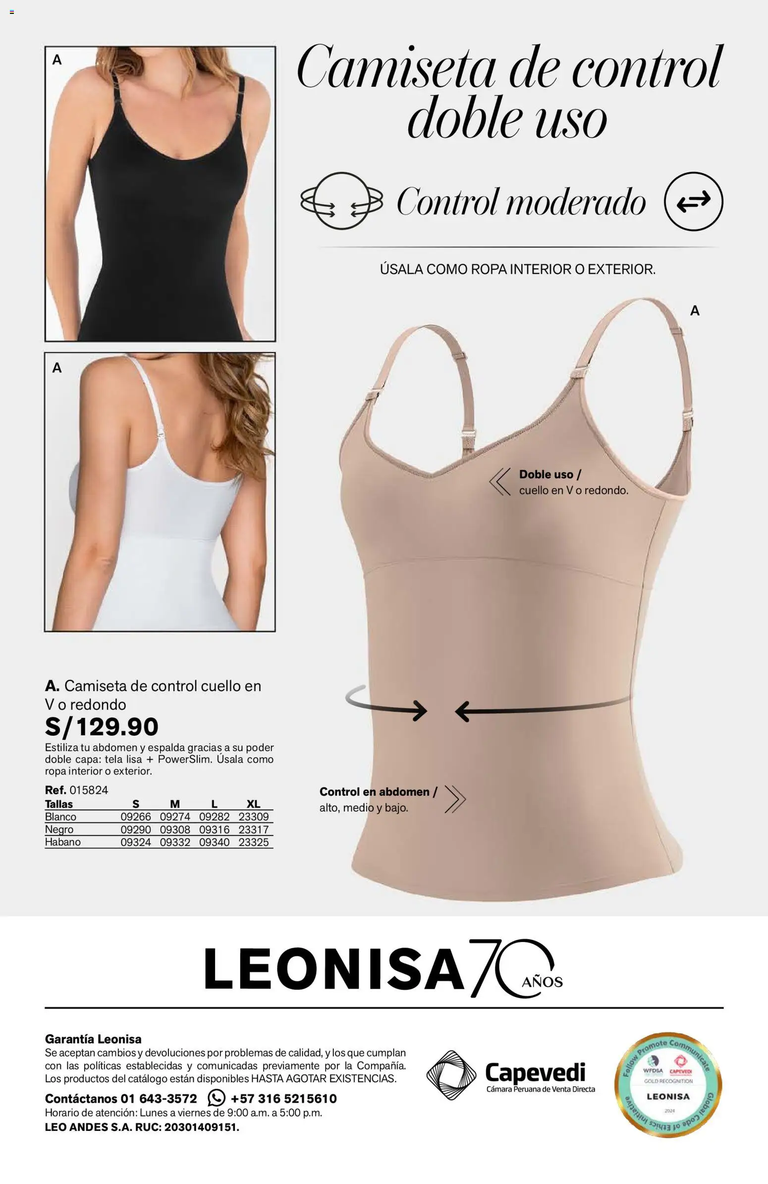 Catálogo Leonisa válido desde 24/08/2026 | Página: 20 | Productos: Cuello, Ropa, Ropa interior, Cámara