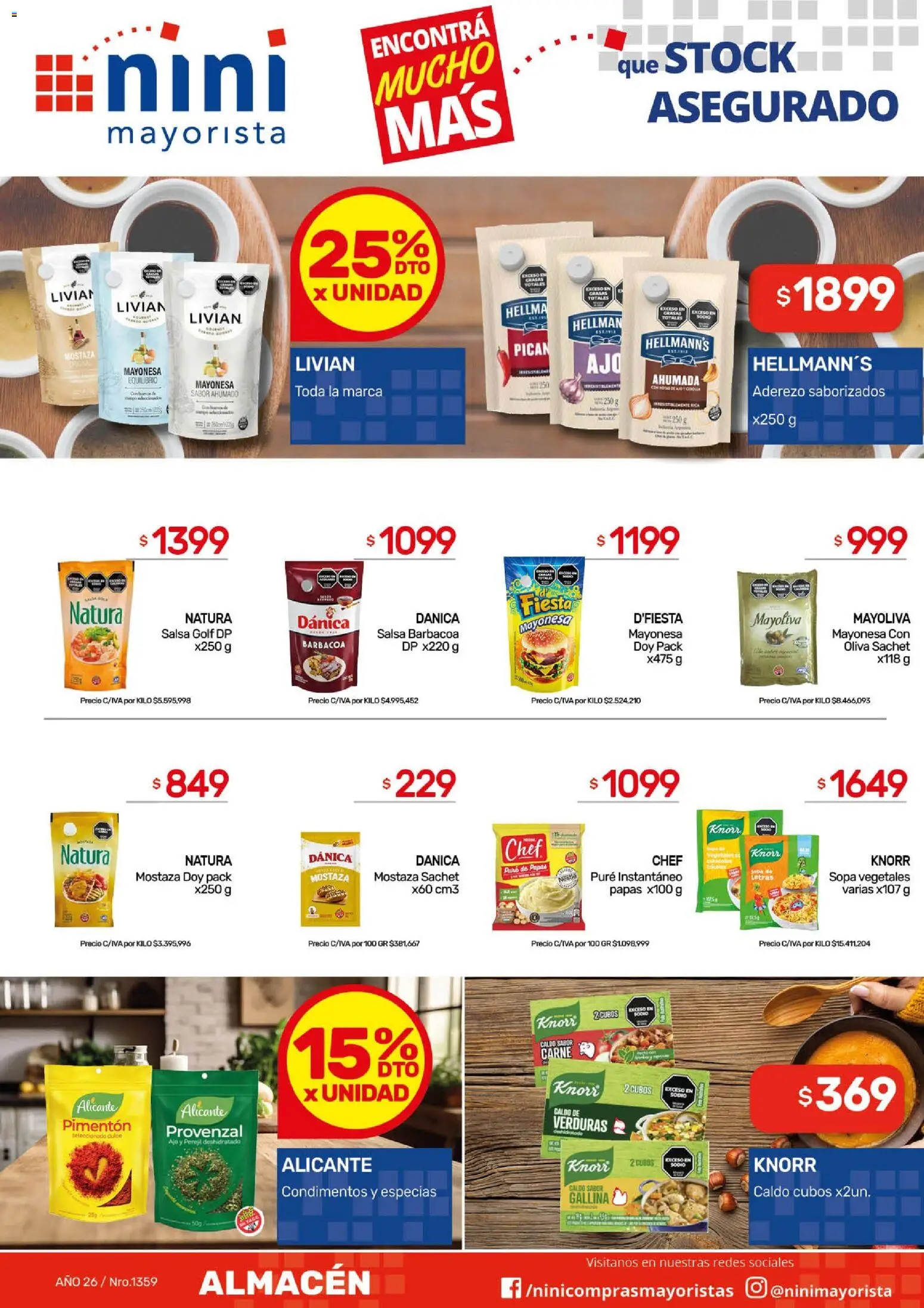 NINI Mayorista ofertas │ válido desde el 11.05.2026 | Página: 23 | Productos: Mayonesa, Mostaza, Sopa, Provenzal