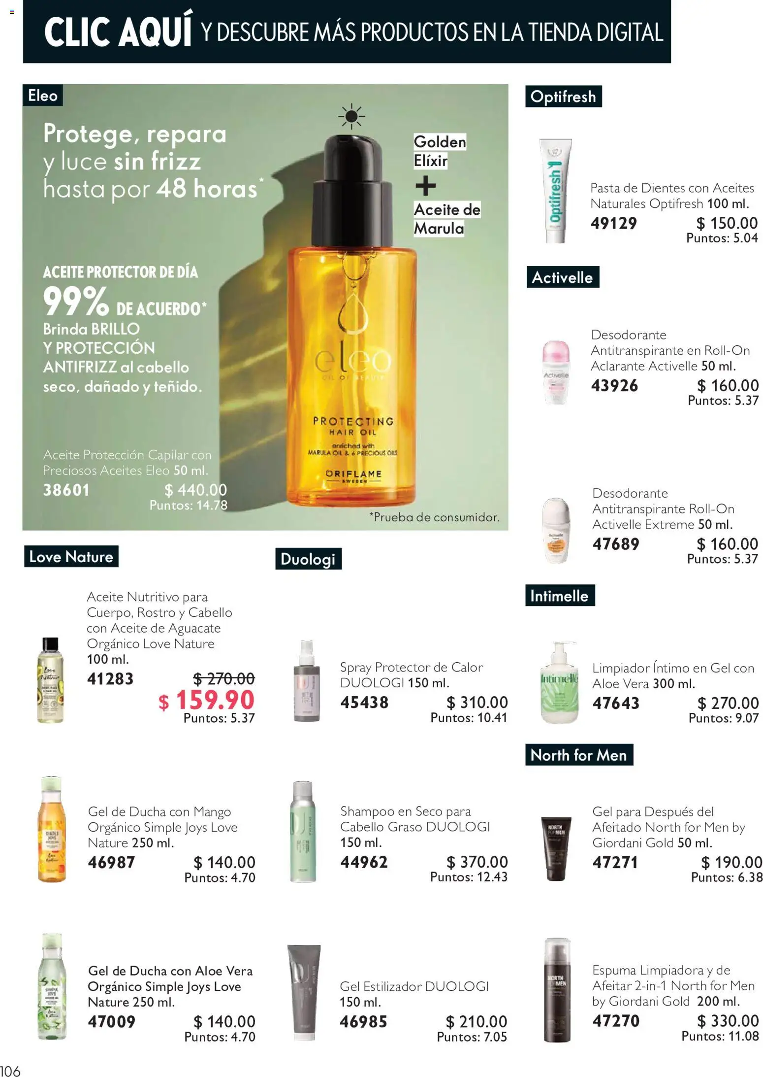 Nuevas ofertas de Oriflame válidas en toda la República Mexicana desde el 24/10/2026. ¡Encuentra las mejores ofertas en Oriflame Buen Mes! | Página: 106