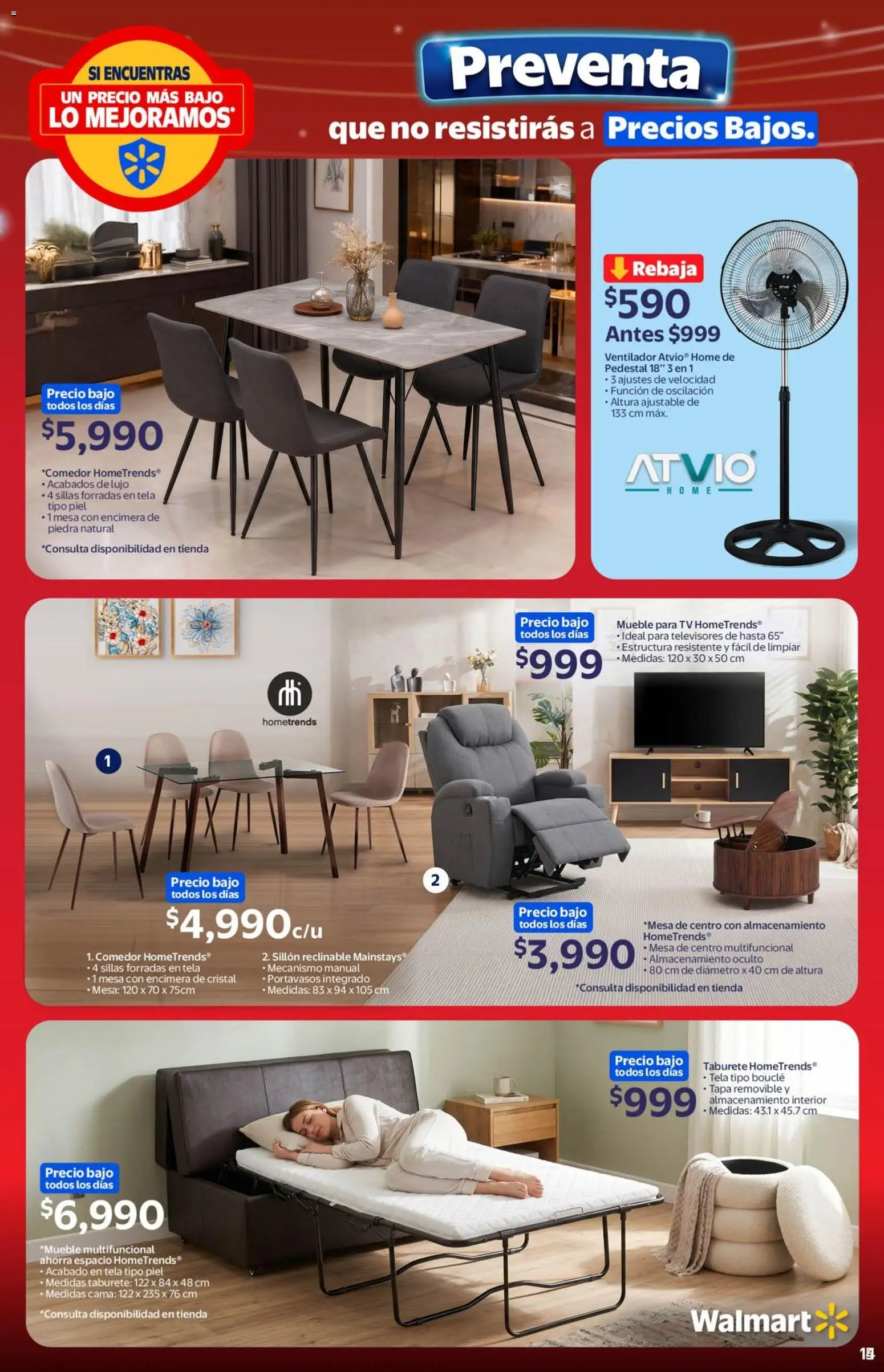 Nuevas ofertas de Walmart válidas en toda la República Mexicana desde el 22.05.2026. ¡Encuentra las mejores ofertas en Walmart folleto Preventa gue no resistirás a precios bajos! | Página: 15