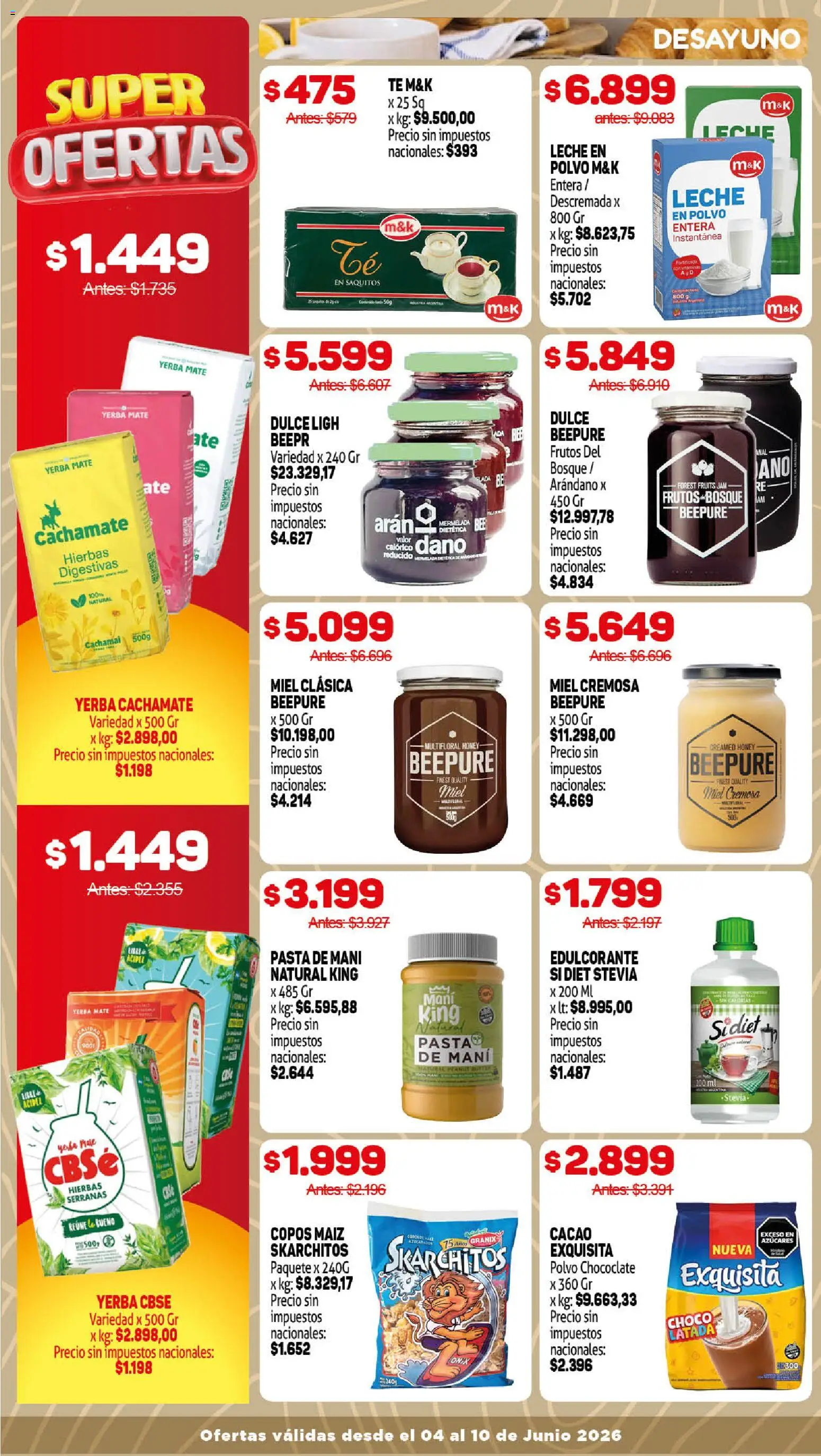 Makro ofertas │ válido desde el 04.06.2026 | Página: 8 | Productos: Copos, Leche en polvo, Polvo, Cacao