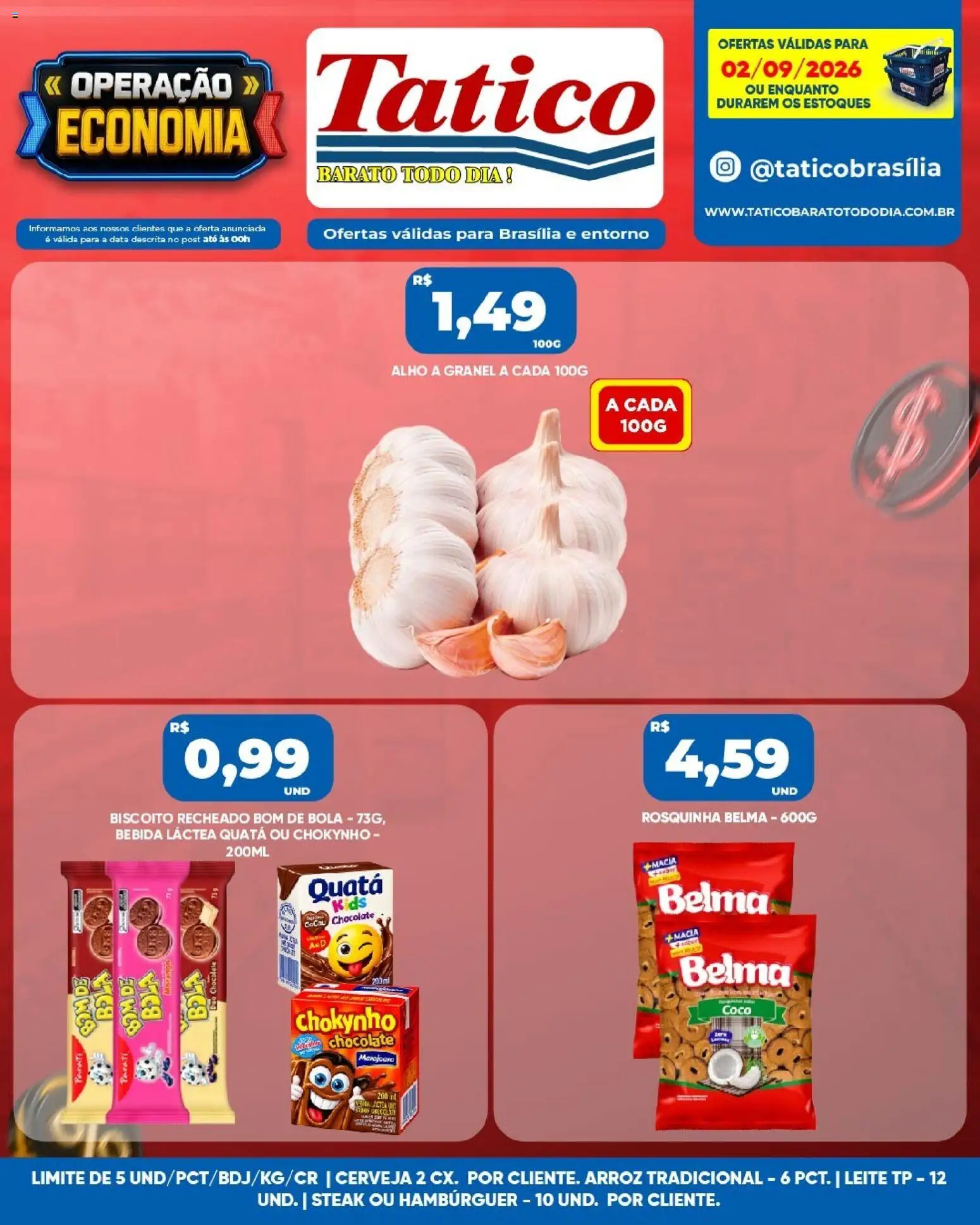 Tatico Folheto - válido de 03/09/2026 | Página: 11 | Produtos: Steak, Arroz, Hambúrguer, Bebida