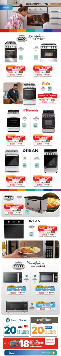 Vista previa Cooperativa Obrera catálogo CoopeHogar válido desde el 10/07/2026 | Página: 12 | Productos: Horno, Cocina, Microondas