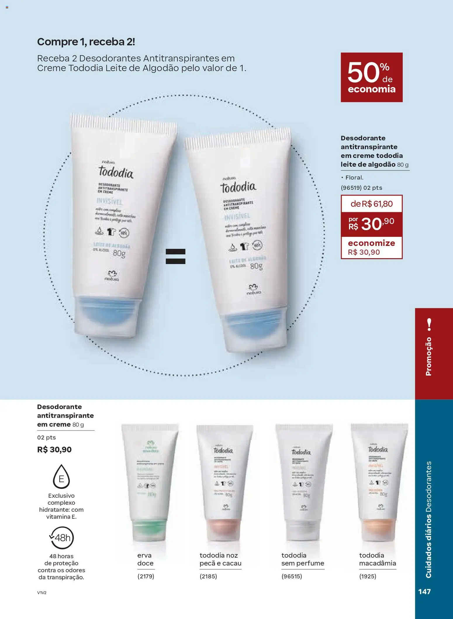 Natura Folheto - válido de 19.02.2026 | Página: 147 | Produtos: Perfume, Desodorante, Leite, Algodão