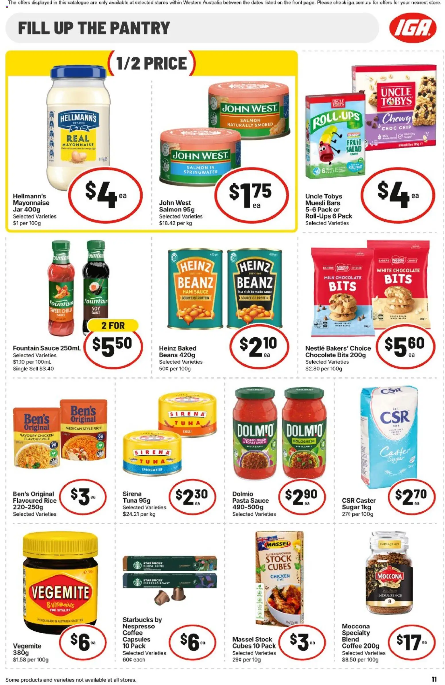 IGA catalogue - valid from 30/09/2026 | Page: 11 | Products: Protein, Rice, Salad, Vegemite