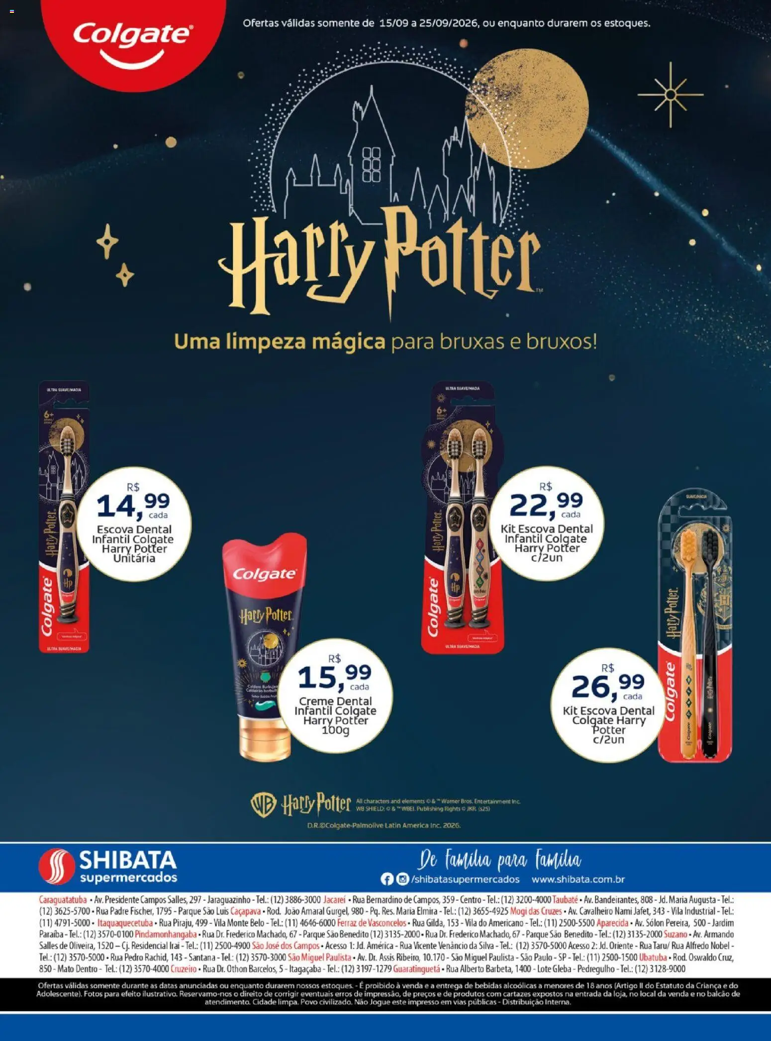 Shibata Folheto - válido de 15/09/2026 | Página: 2 | Produtos: Escova, Bebidas, Creme, Creme dental