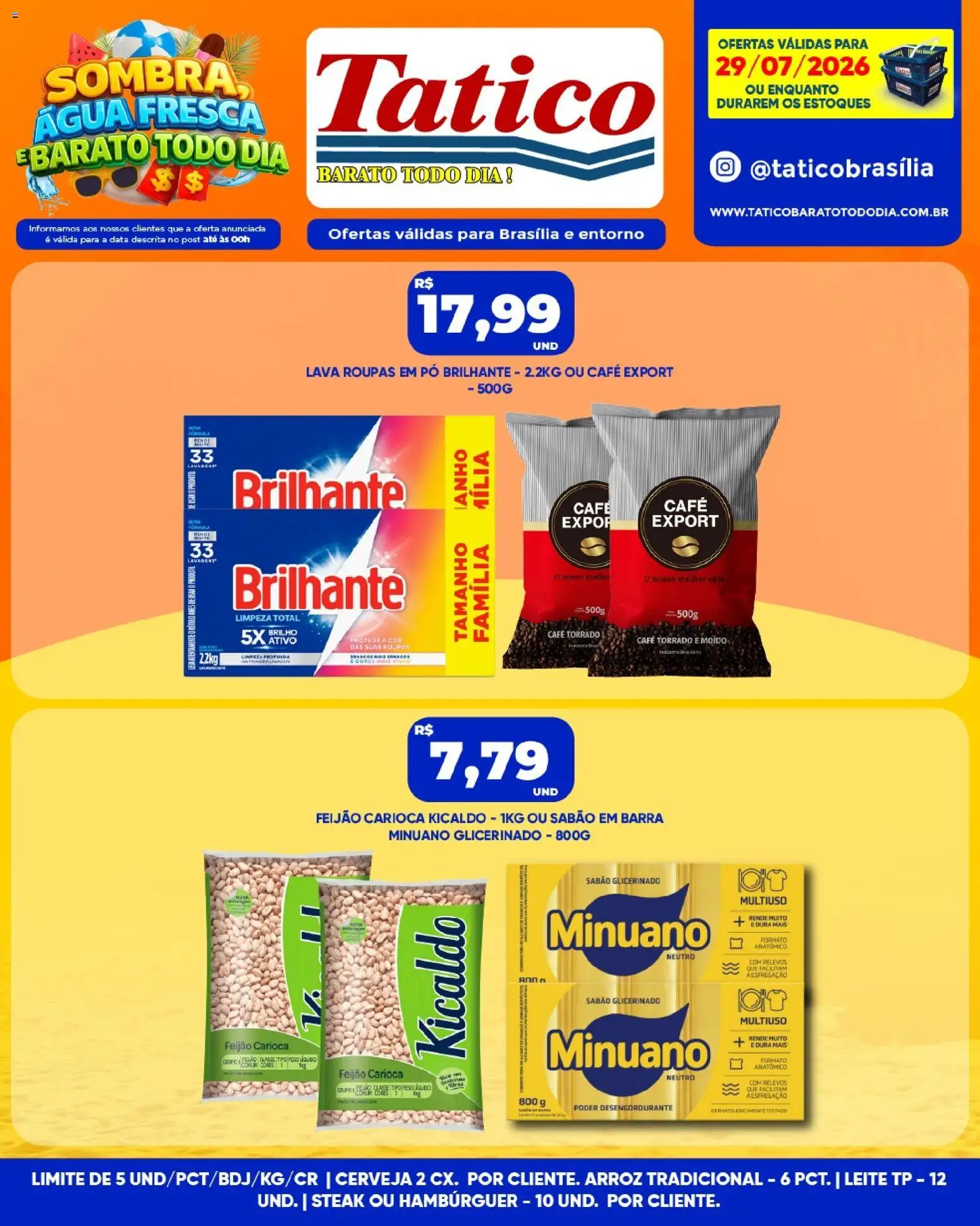 Tatico Folheto - válido de 30/07/2026 | Página: 37 | Produtos: Leite, Cerveja, Arroz, Roupas