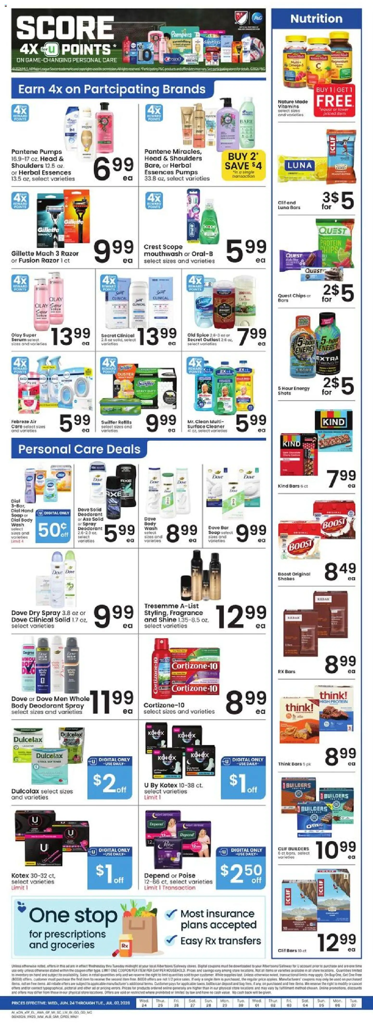Albertsons Weekly Ad - valid from 07/01/2026 | Page: 6 | Products: Fusion, Soap, Deodorant, Mouthwash