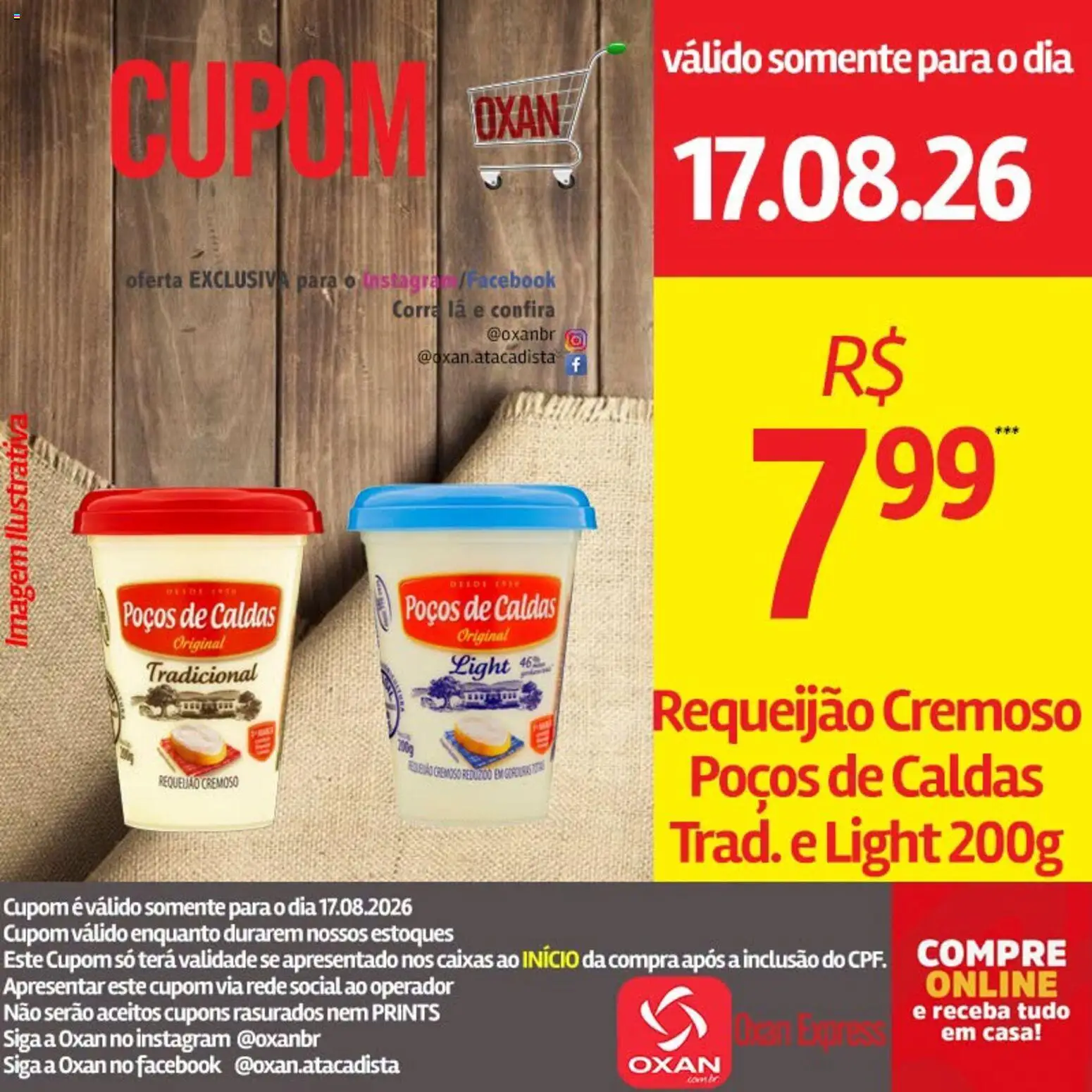 Oxan Atacadista Folheto - válido de 17/08/2026 | Página: 15 | Produtos: Requeijão