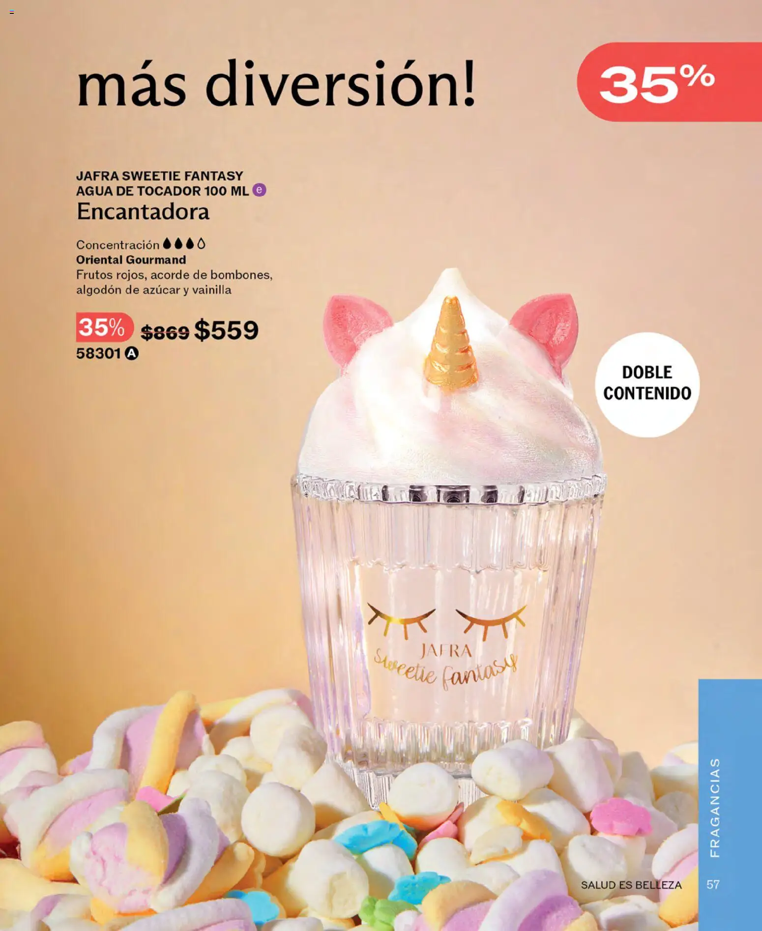 Nuevas ofertas de JAFRA válidas en toda la República Mexicana desde el 01.04.2026. ¡Encuentra las mejores ofertas en JAFRA catálogo! | Página: 57 | Productos: Azúcar, Agua, Algodón