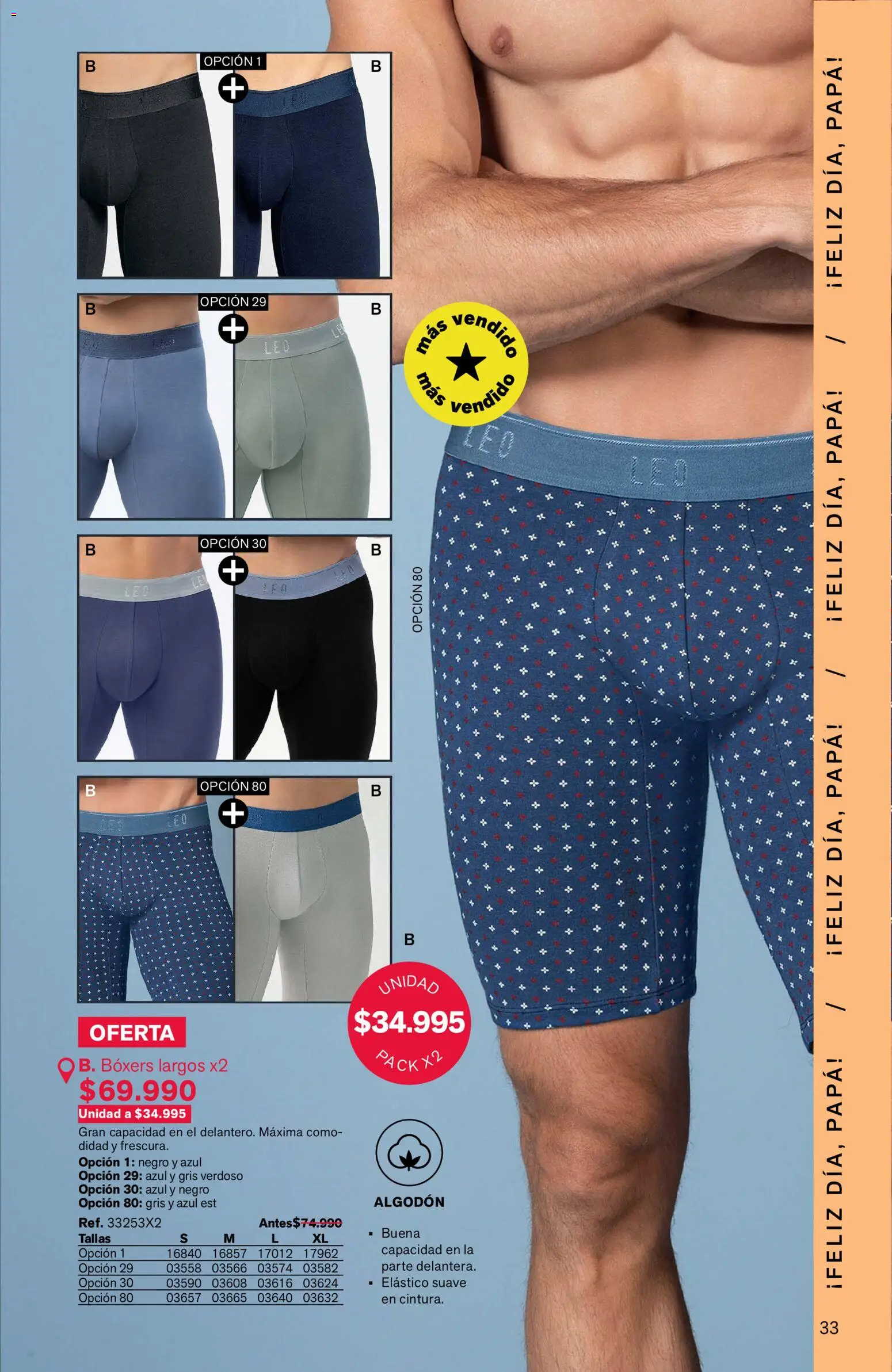 Leonisa revista - valida desde el 04.06.2026 | Página: 33 | Productos: Algodón, Boxers, Papa