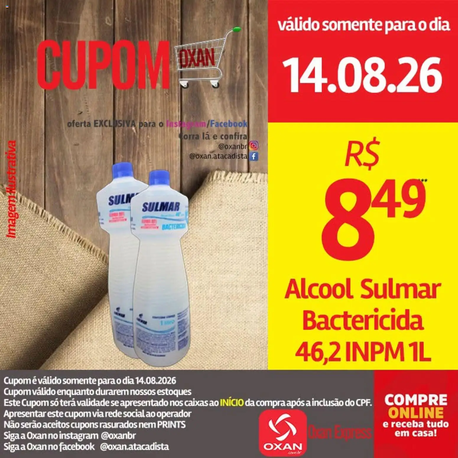 Oxan Atacadista Folheto - válido de 14/08/2026 | Página: 14 | Produtos: Álcool