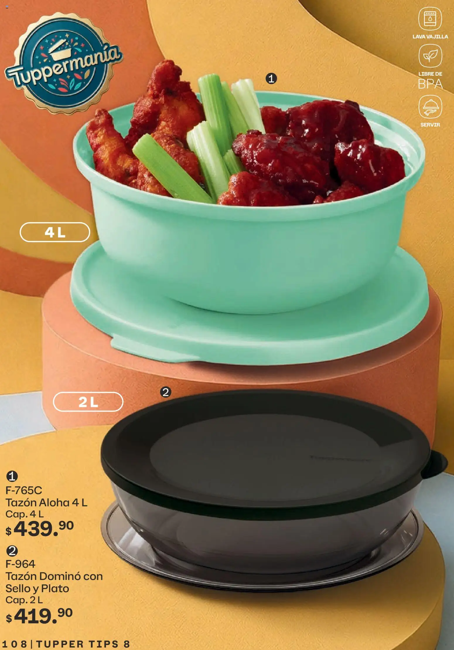 Nuevas ofertas de Tupperware válidas en toda la República Mexicana desde el 13/07/2026. ¡Encuentra las mejores ofertas en Tupperware catálogo! | Página: 108 | Productos: Tupper