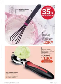 Vista previa de Tupperware catálogo, nuevo folleto de la tienda, válido en México a partir del 18.05.2026 | Página: 107 | Productos: Melón, Helado, Batidor, Cuchara