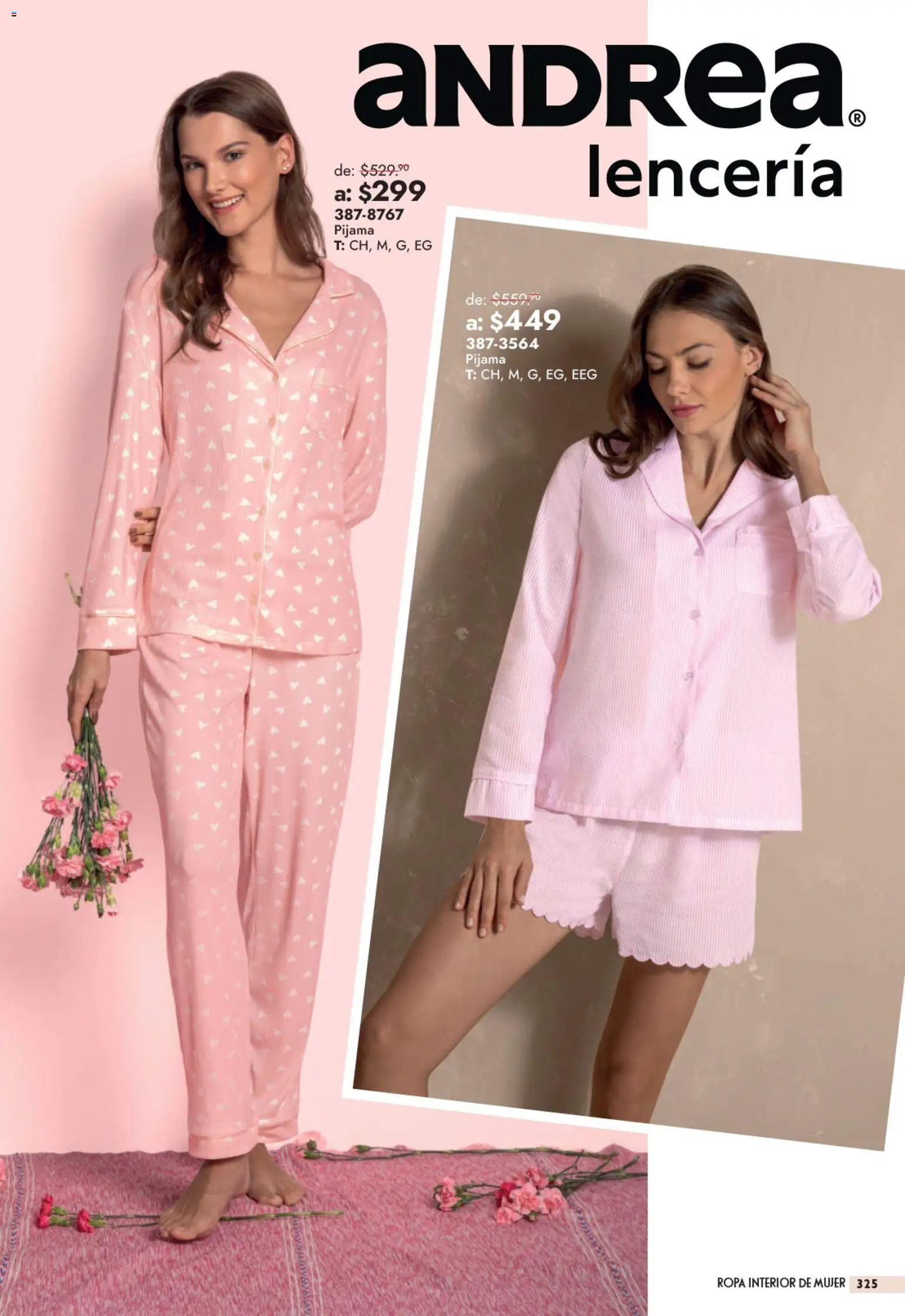 Nuevas ofertas de Andrea válidas en toda la República Mexicana desde el 13/09/2026. ¡Encuentra las mejores ofertas en Andrea catálogo Outlet! | Página: 325 | Productos: Pijama, Ropa, Ropa interior, Lenceria
