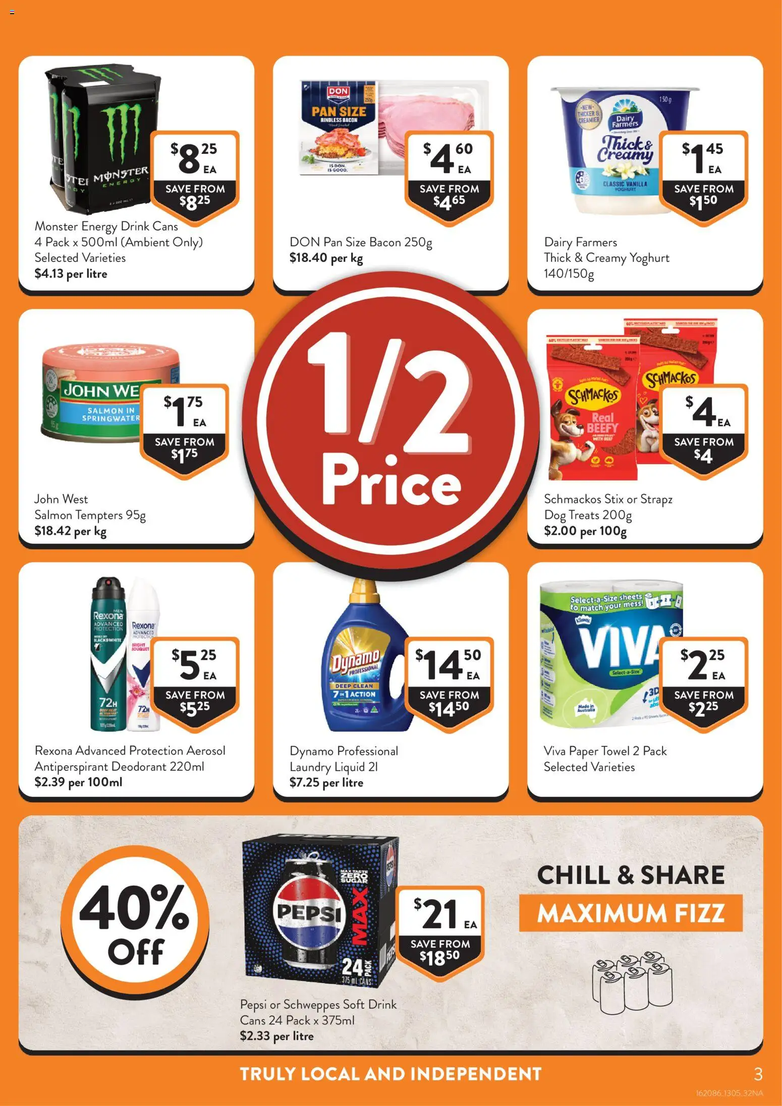 Foodworks catalogue - valid from 13.05.2026 | Page: 3 | Products: Dairy, Yoghurt, Beef, Salmon