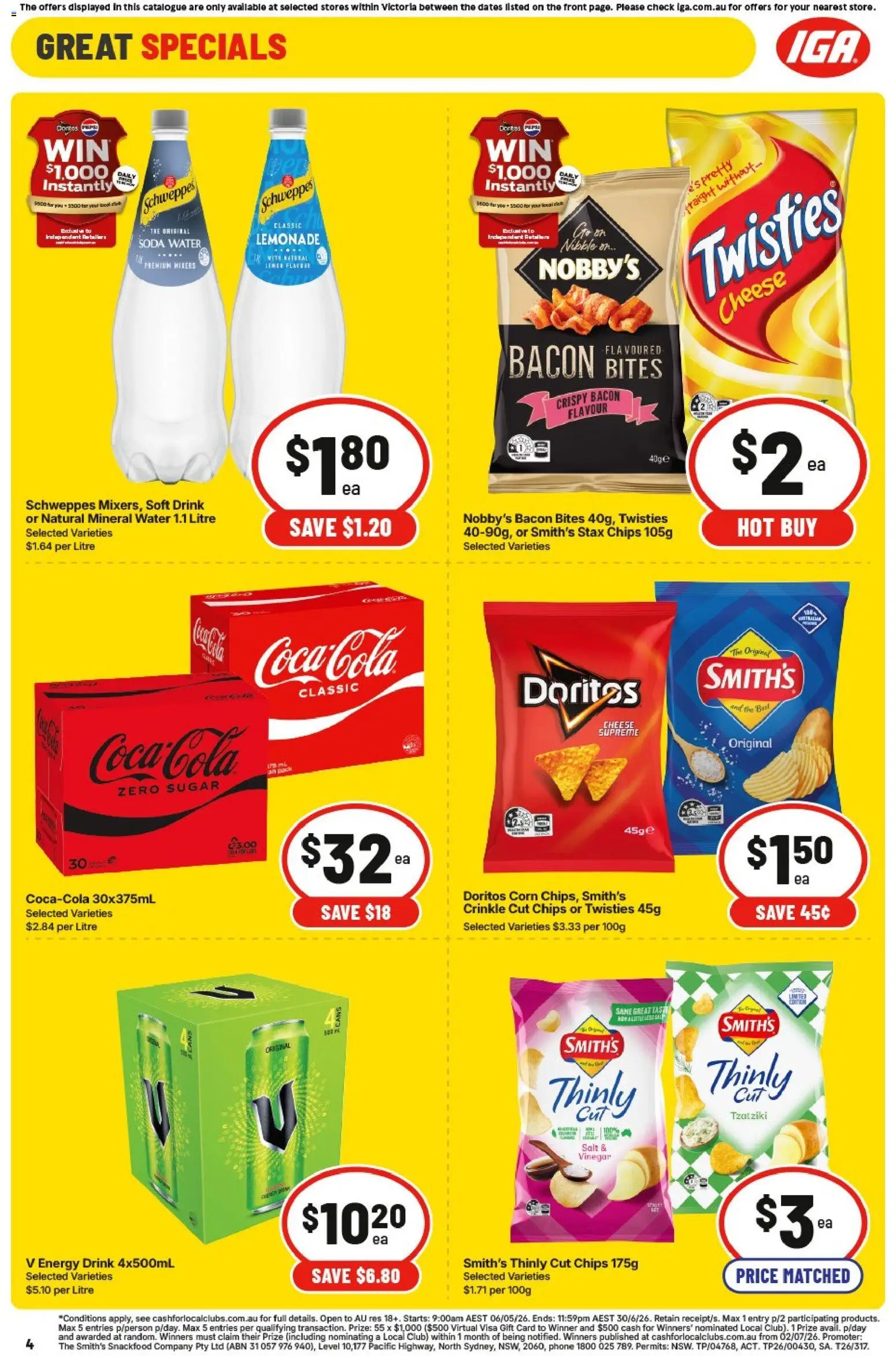 IGA catalogue - valid from 20.05.2026 | Page: 7 | Products: Bacon, Cheese, Coca Cola, Chips