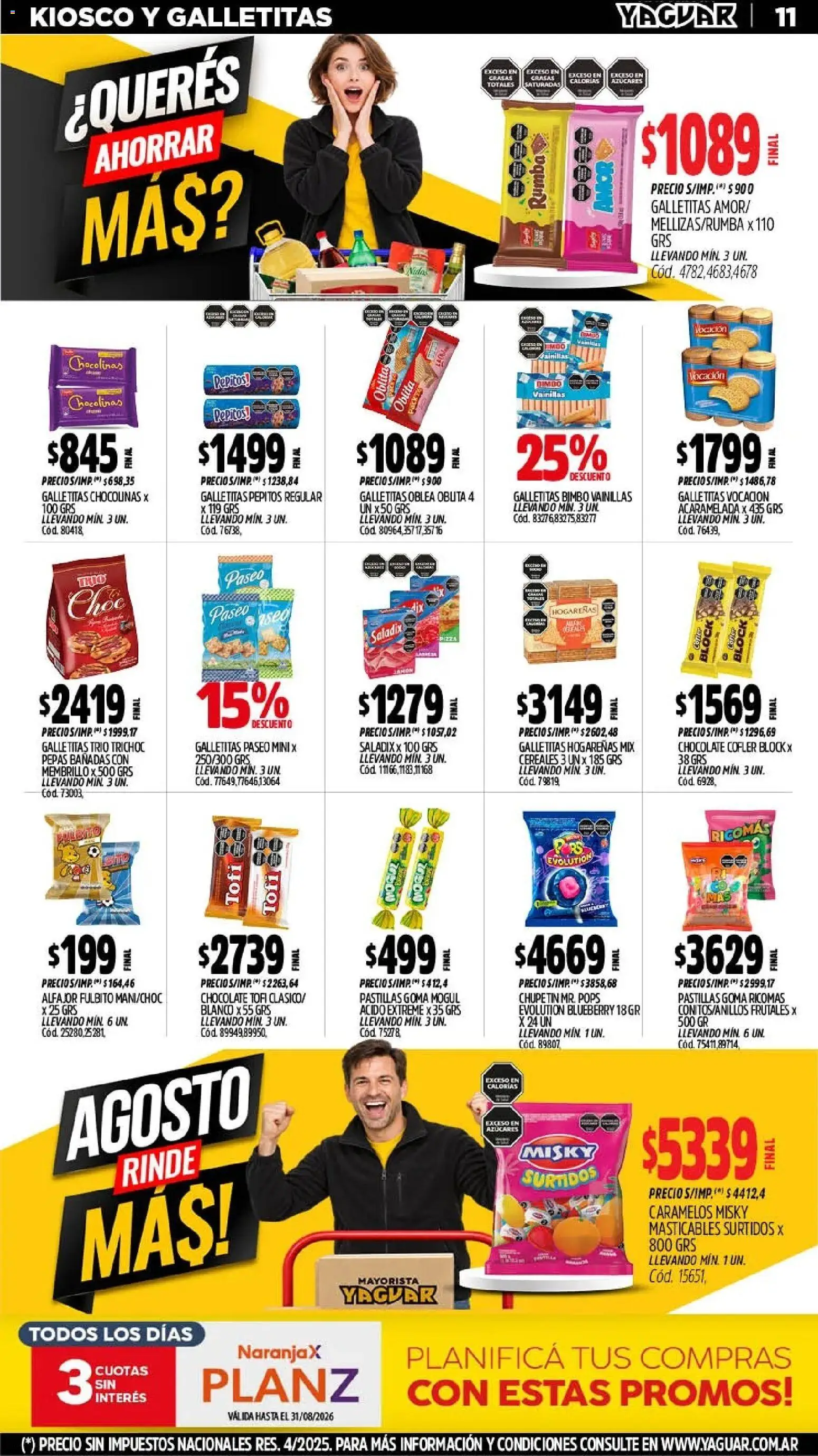 Yaguar - Oferta Semanal Trelew │ válido desde el 17/07/2026 | Página: 13 | Productos: Galletitas, Chocolate, Alfajor, Cereales