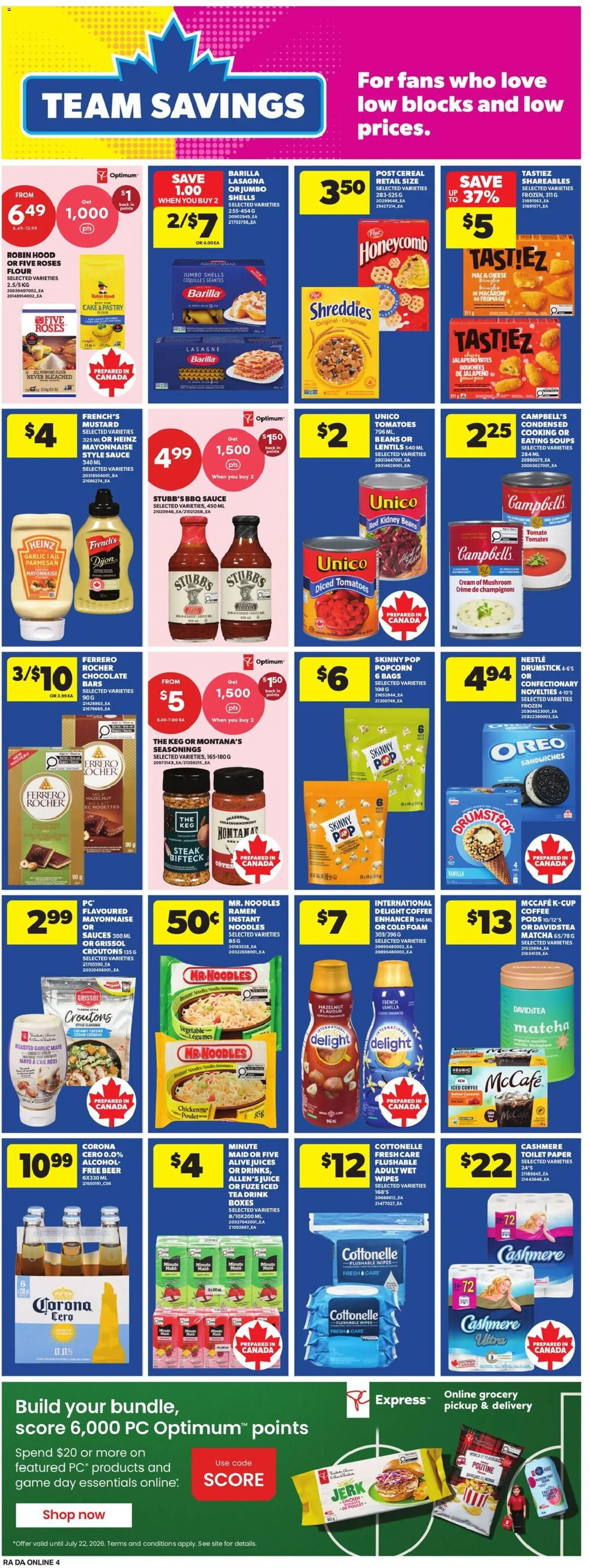 Atlantic Superstore flyer valid from Jul 9, 2026 | Page: 10 | Products: Tea, Noodles, Chicken, Tomatoes