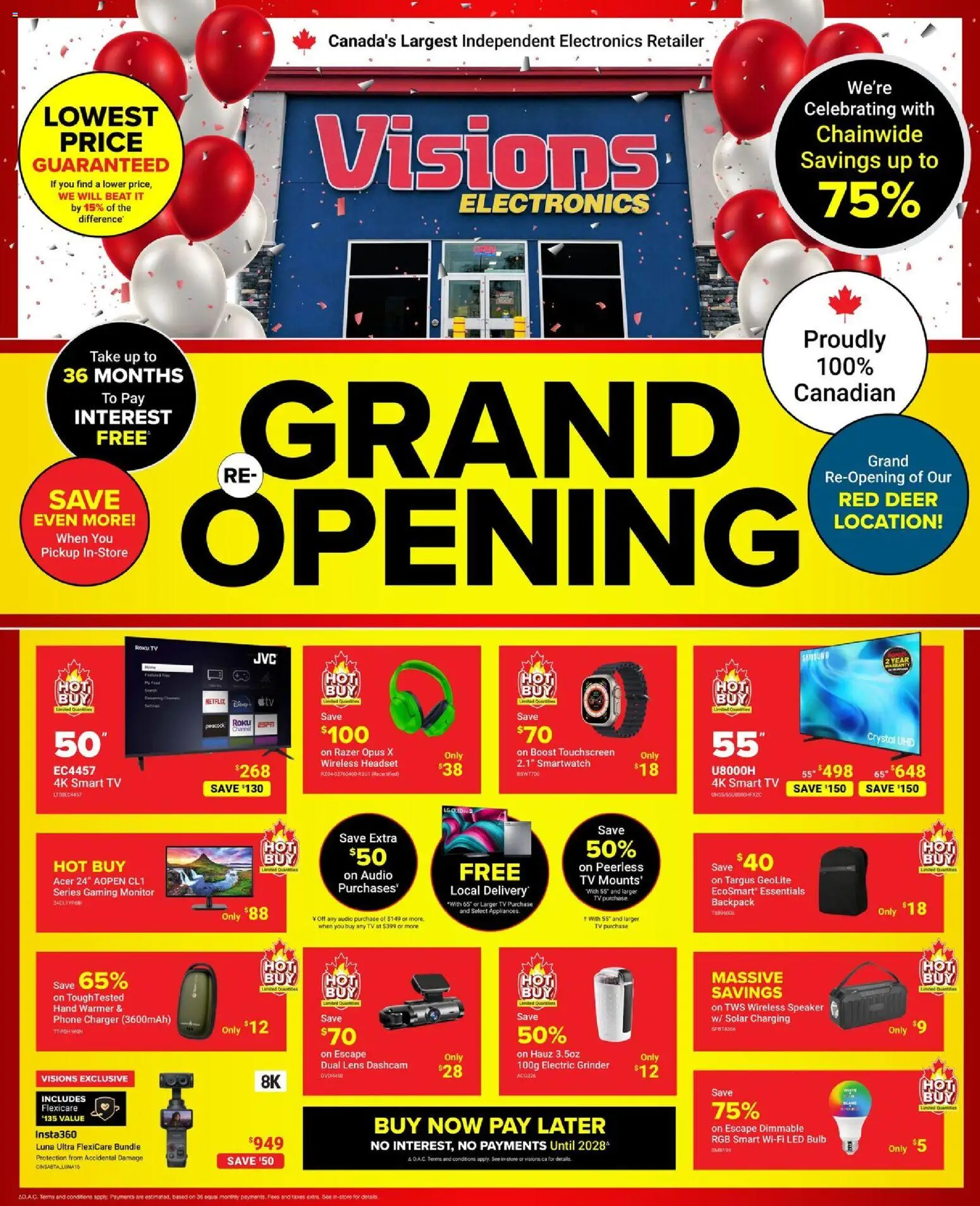 Visions flyer valid from Sep 4, 2026 | Page: 1 | Products: Monitor, Audio, Speaker, Grinder