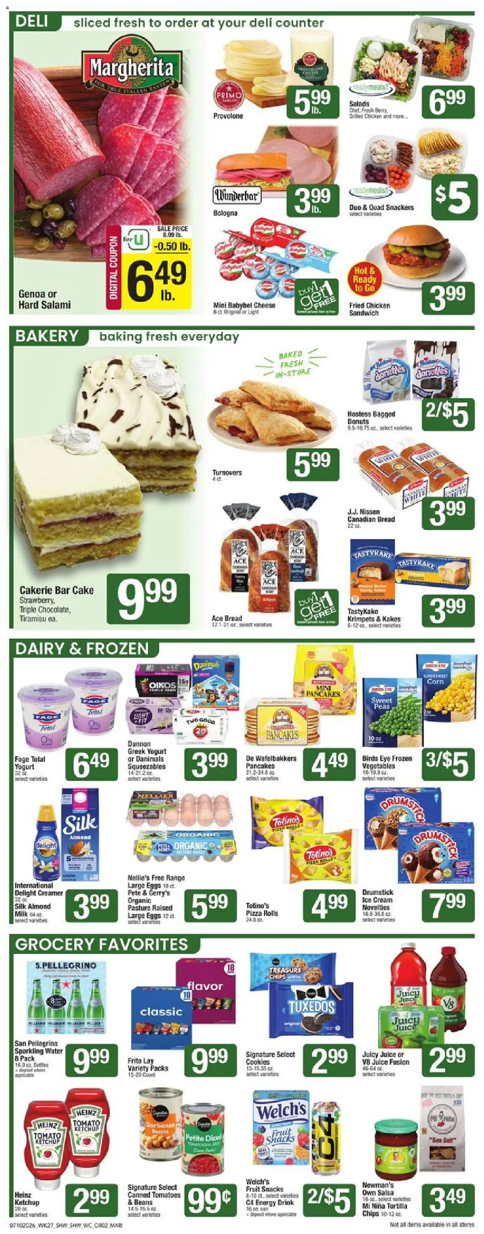 Shaw's Weekly Ad - RI - valid from 07/10/2026 | Page: 2 | Products: Corn, Yogurt, Cream, Water