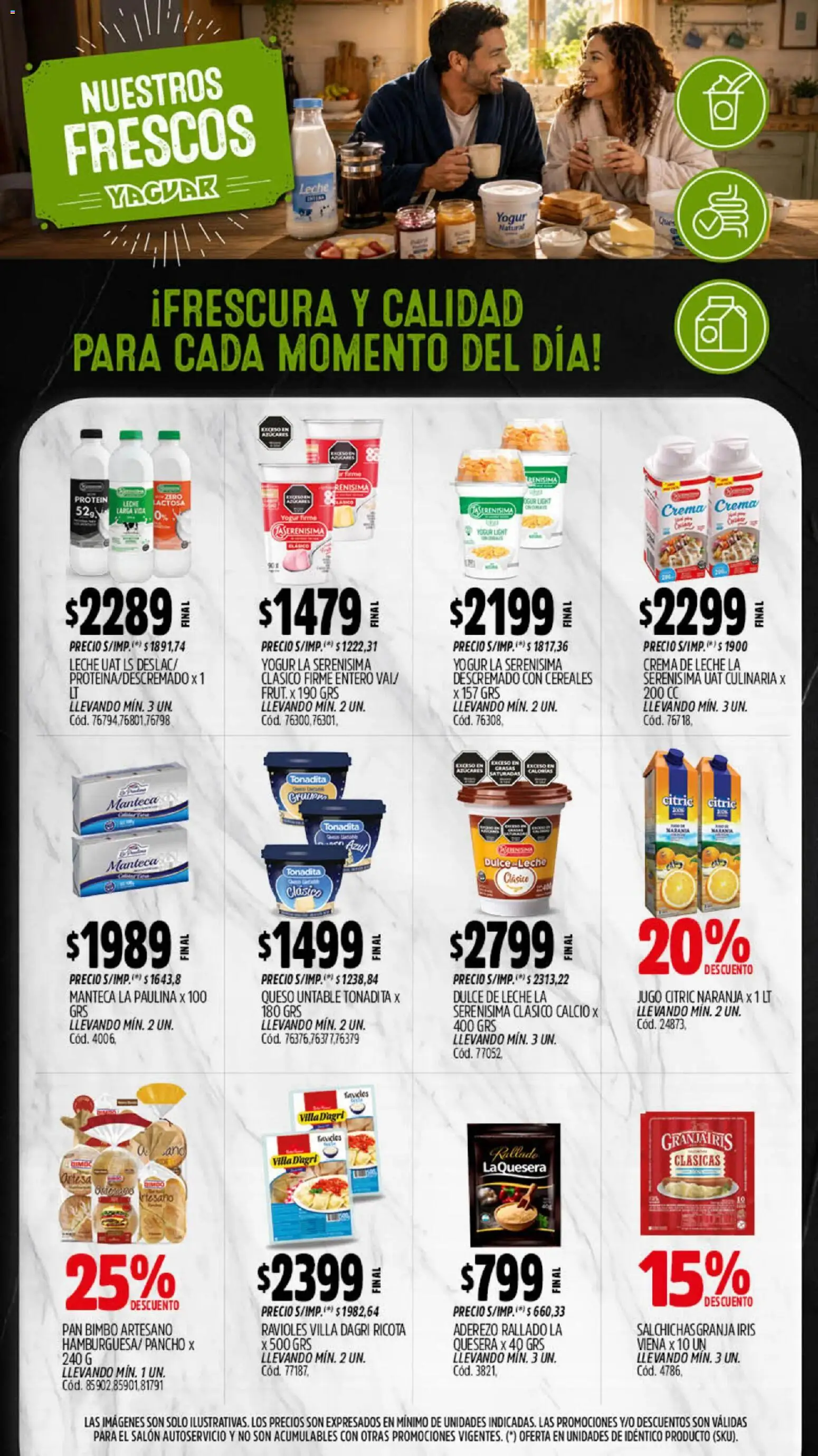 Yaguar - Oferta Semanal Parque Chacabuco │ válido desde el 20/07/2026 | Página: 8 | Productos: Dulce de leche, Yogur, Pan, Cereales