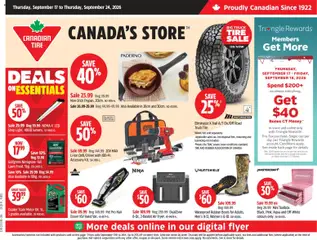 Preview of Canadian Tire weekly flyer from shop Canadian Tire valid from Sep 17, 2026
