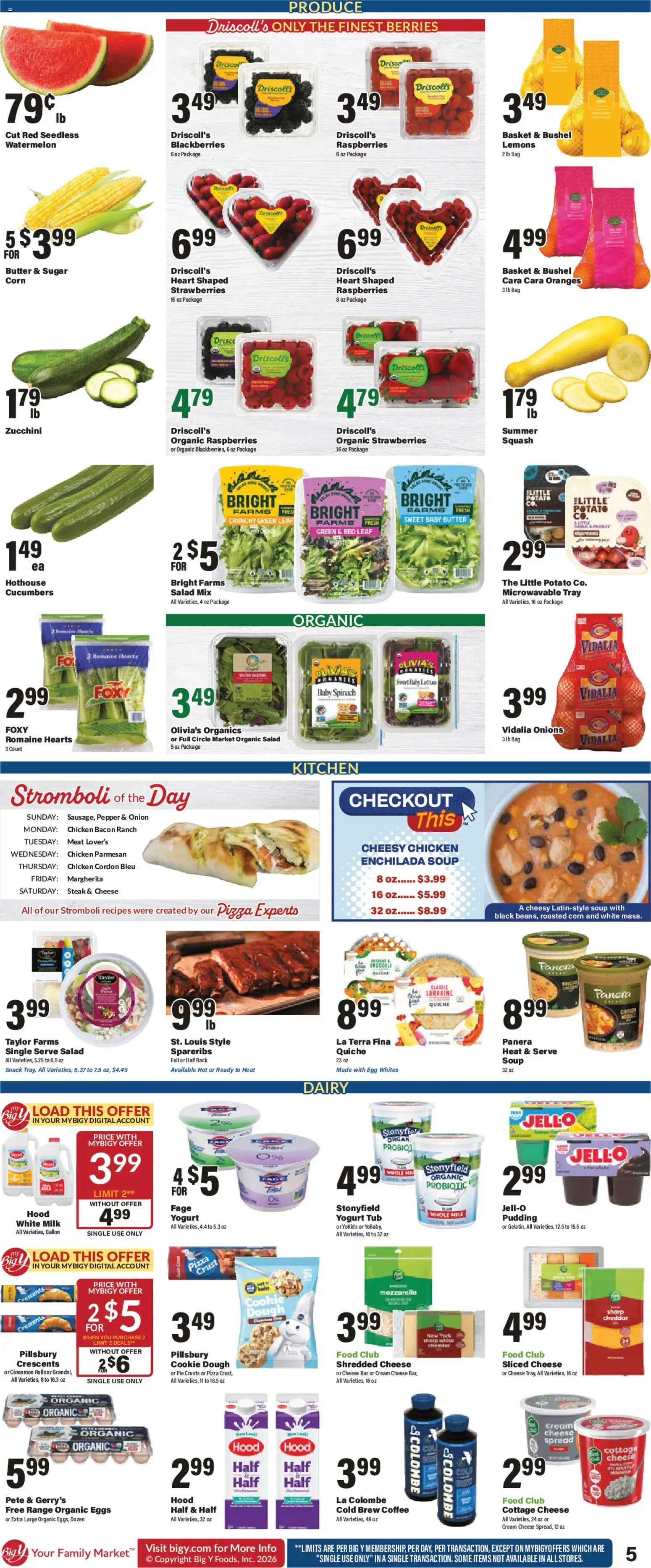 Big Y Weekly Ad - valid from 07.05.2026 | Page: 7 | Products: Corn, Coffee, Pizza, Bag