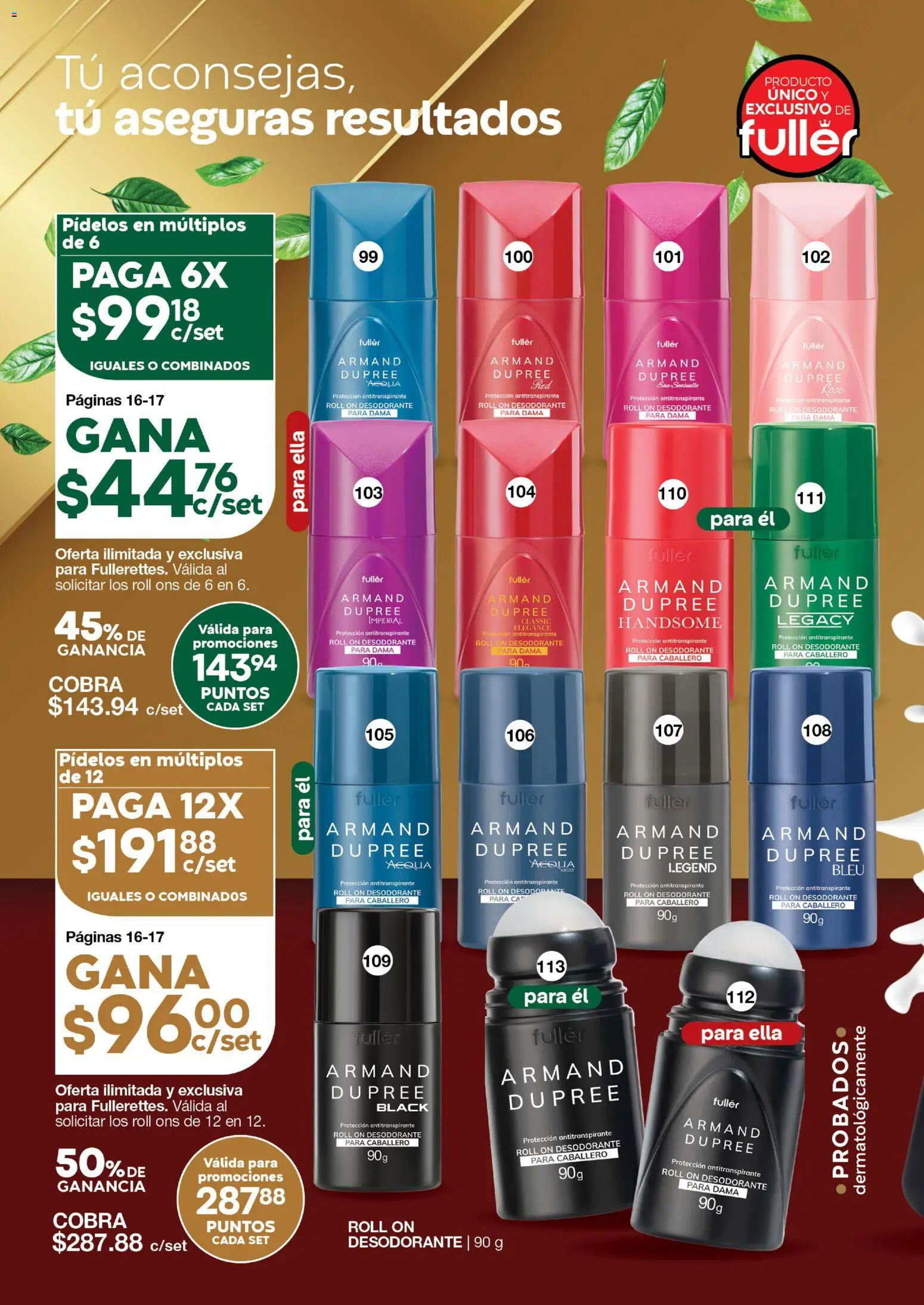 Nuevas ofertas de Fuller válidas en toda la República Mexicana desde el 05/08/2026. ¡Encuentra las mejores ofertas en Fuller Gana Mas 8 2026! | Página: 16 | Productos: Desodorante, Antitranspirante