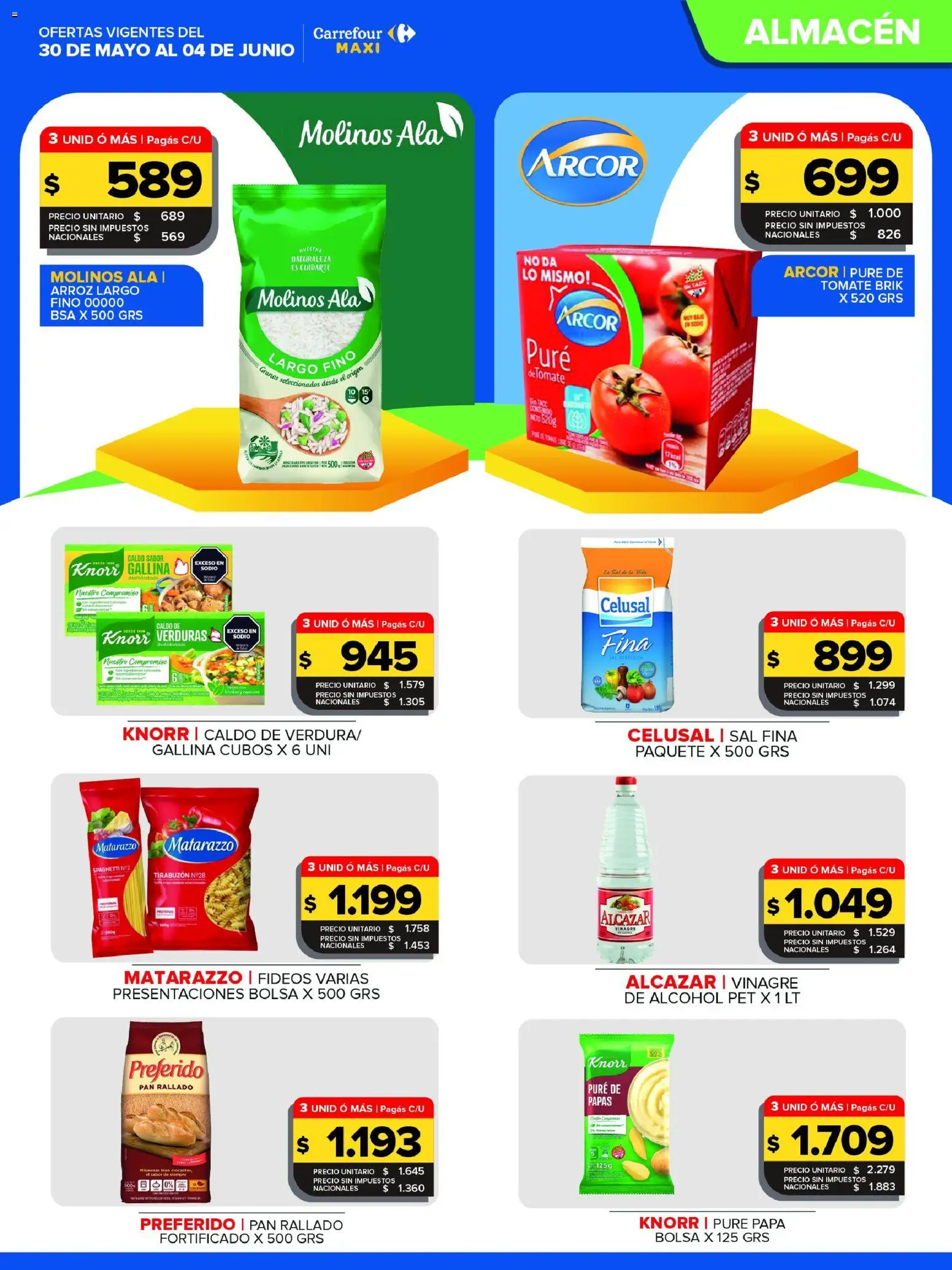 Carrefour Maxi catálogo │ válido desde el 30.05.2026 | Página: 5 | Productos: Tomate, Arroz, Fideos, Pan rallado
